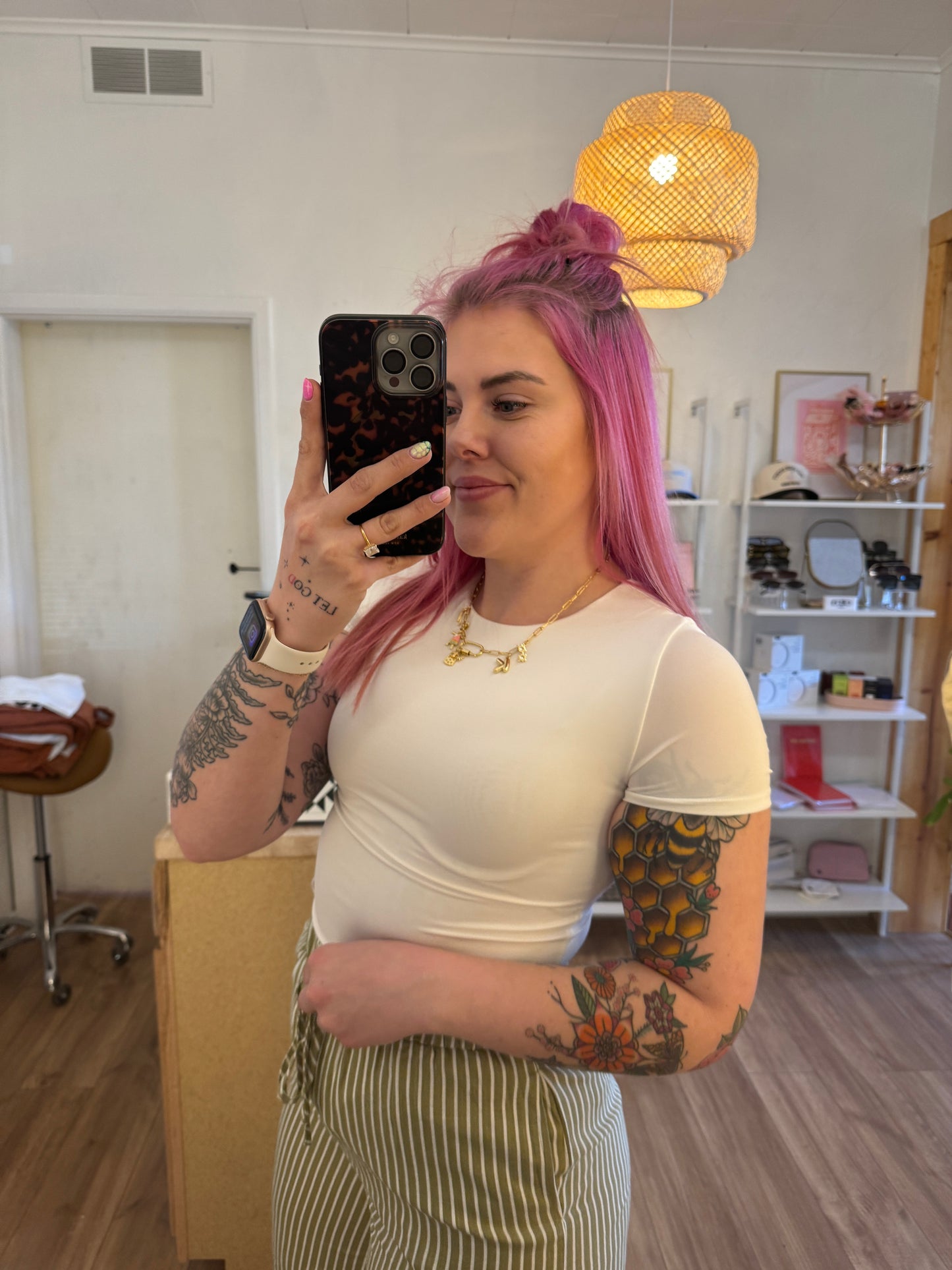 Round Neck Short Sleeve Bodysuit