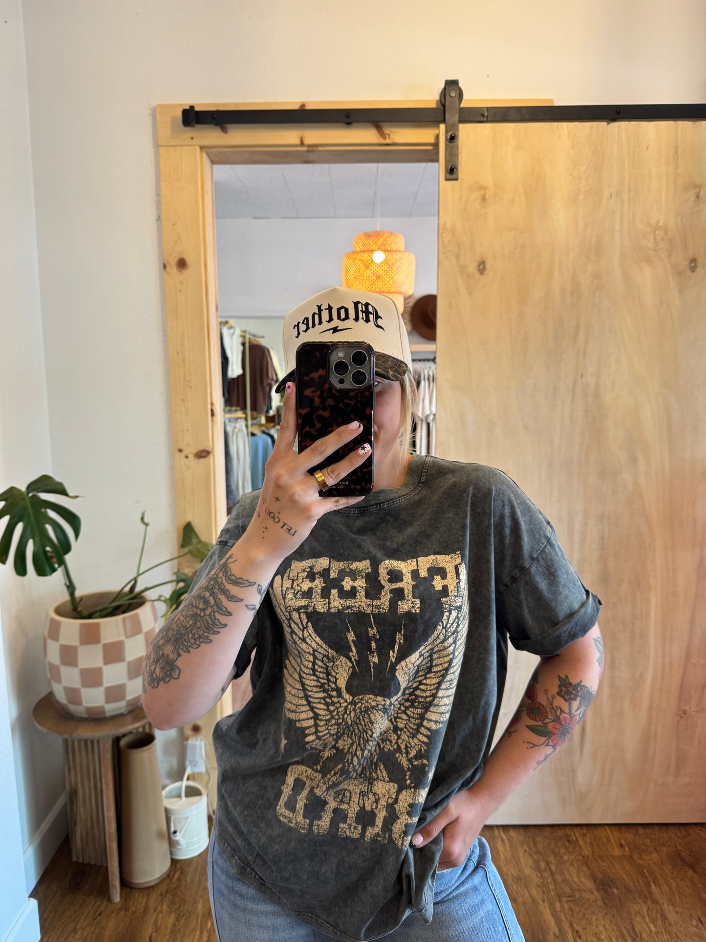 Free Bird Mineral Washed Graphic Tee