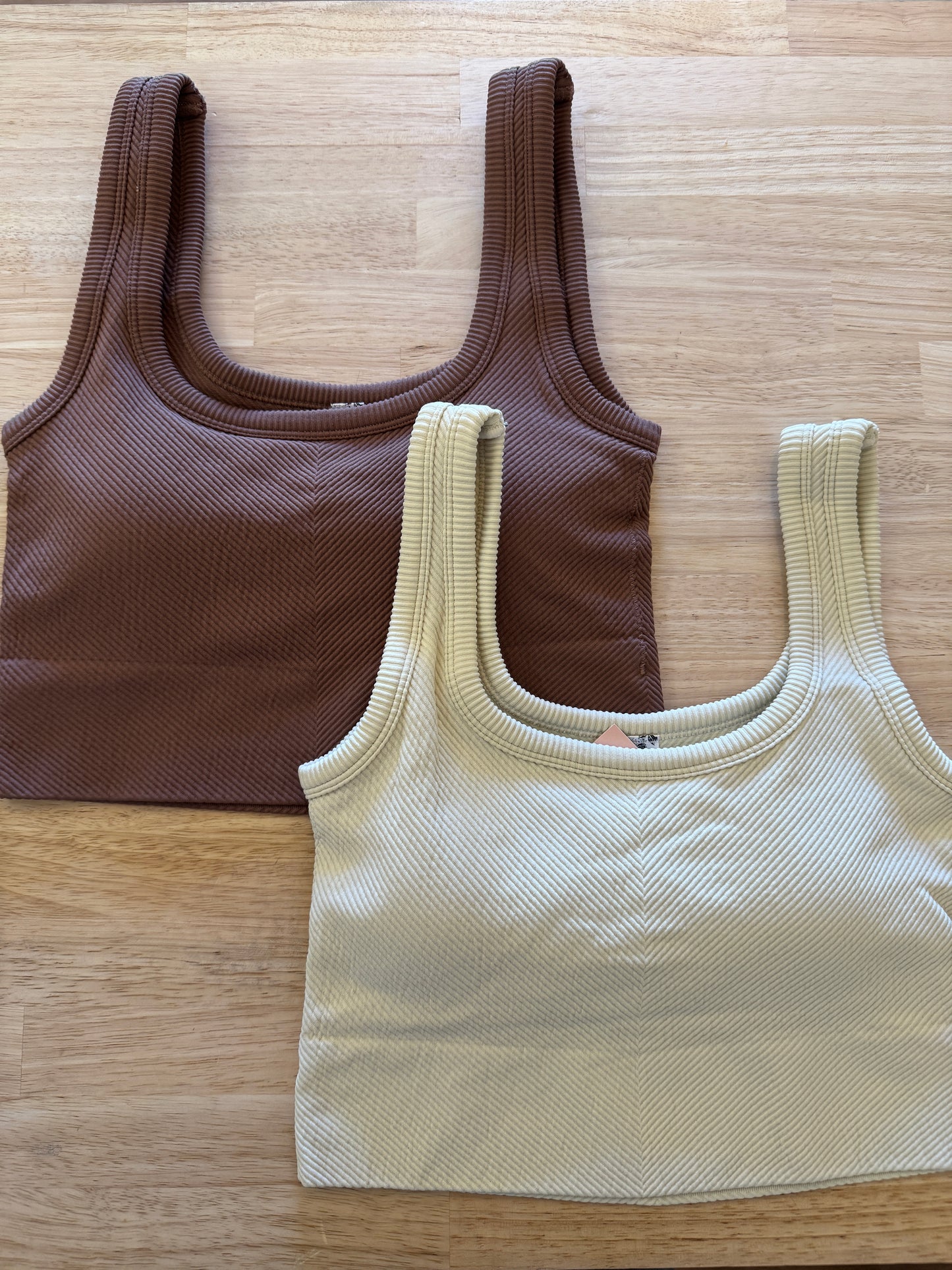 Ribbed Padded Bralettes (Multiple Colors)