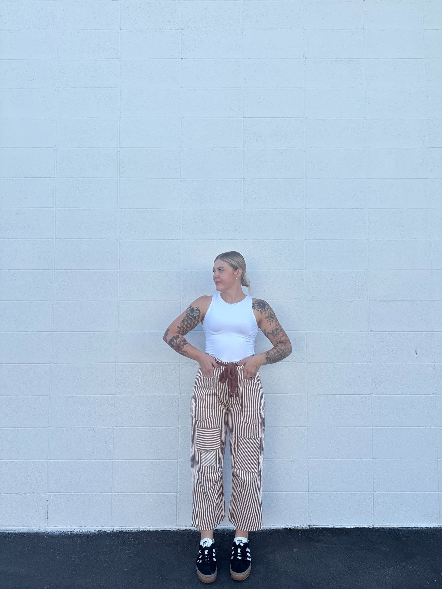 Wanderer Striped Barrel Pants