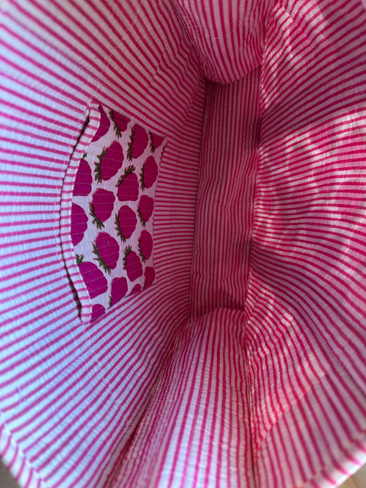 Strawberry Fields Quilted Tote Bag