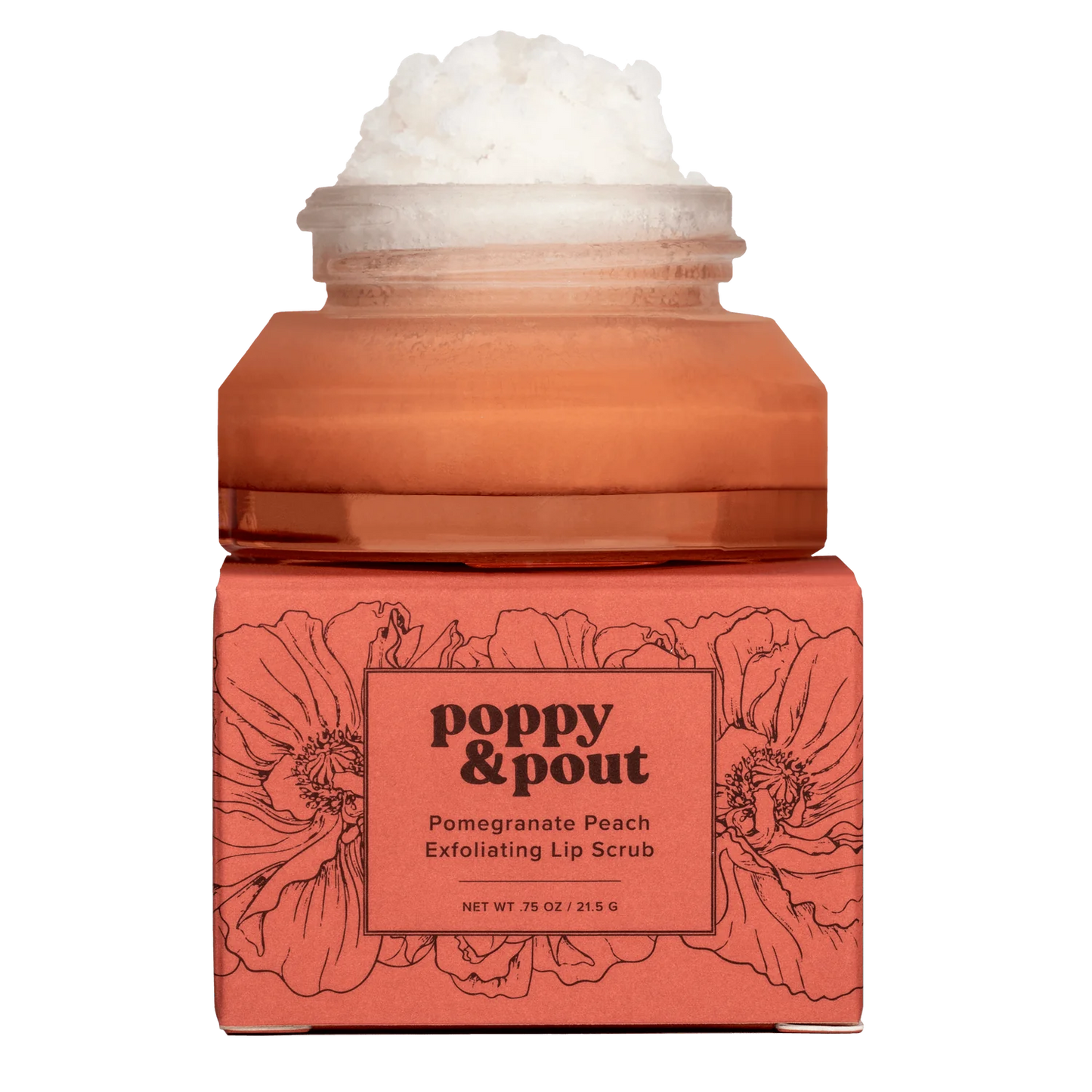 Poppy and Pout Lip Scrub Combo: Peach Pomegranate