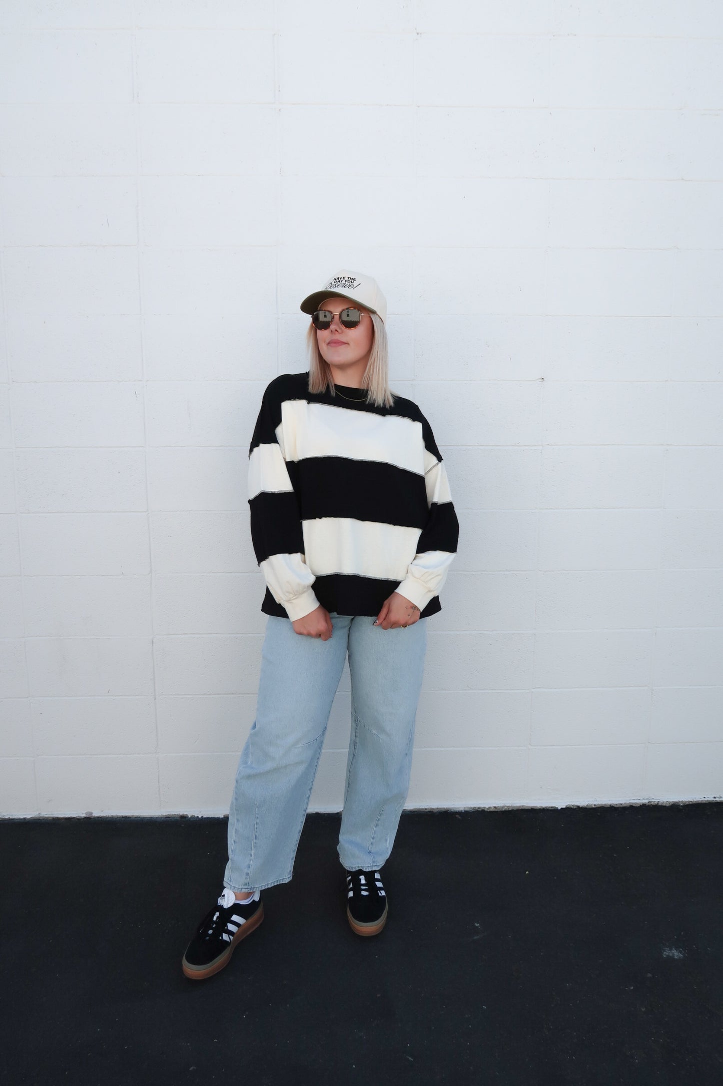 Slouchy Striped Pullover (multiple colors)