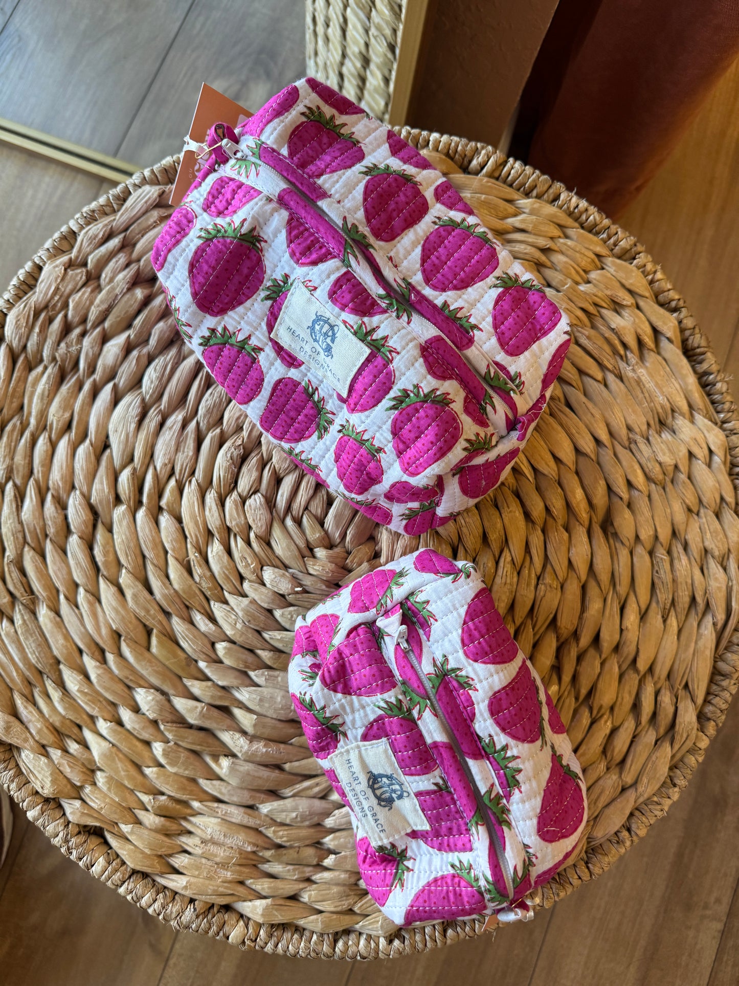 Strawberry Fields Quilted Medium Bag