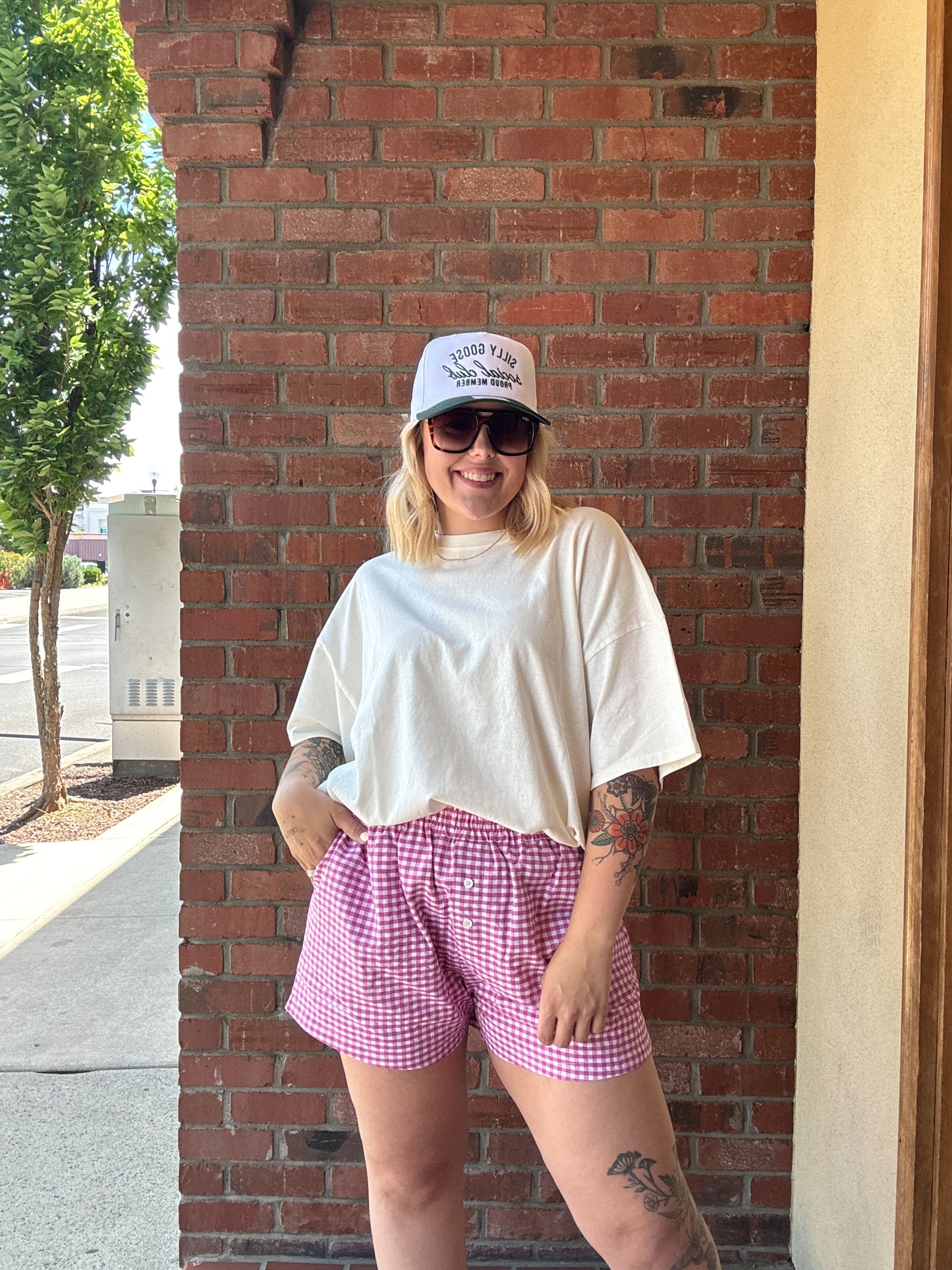 Trendy Girl Gingham Boxer Shorts (Multiple Colors)