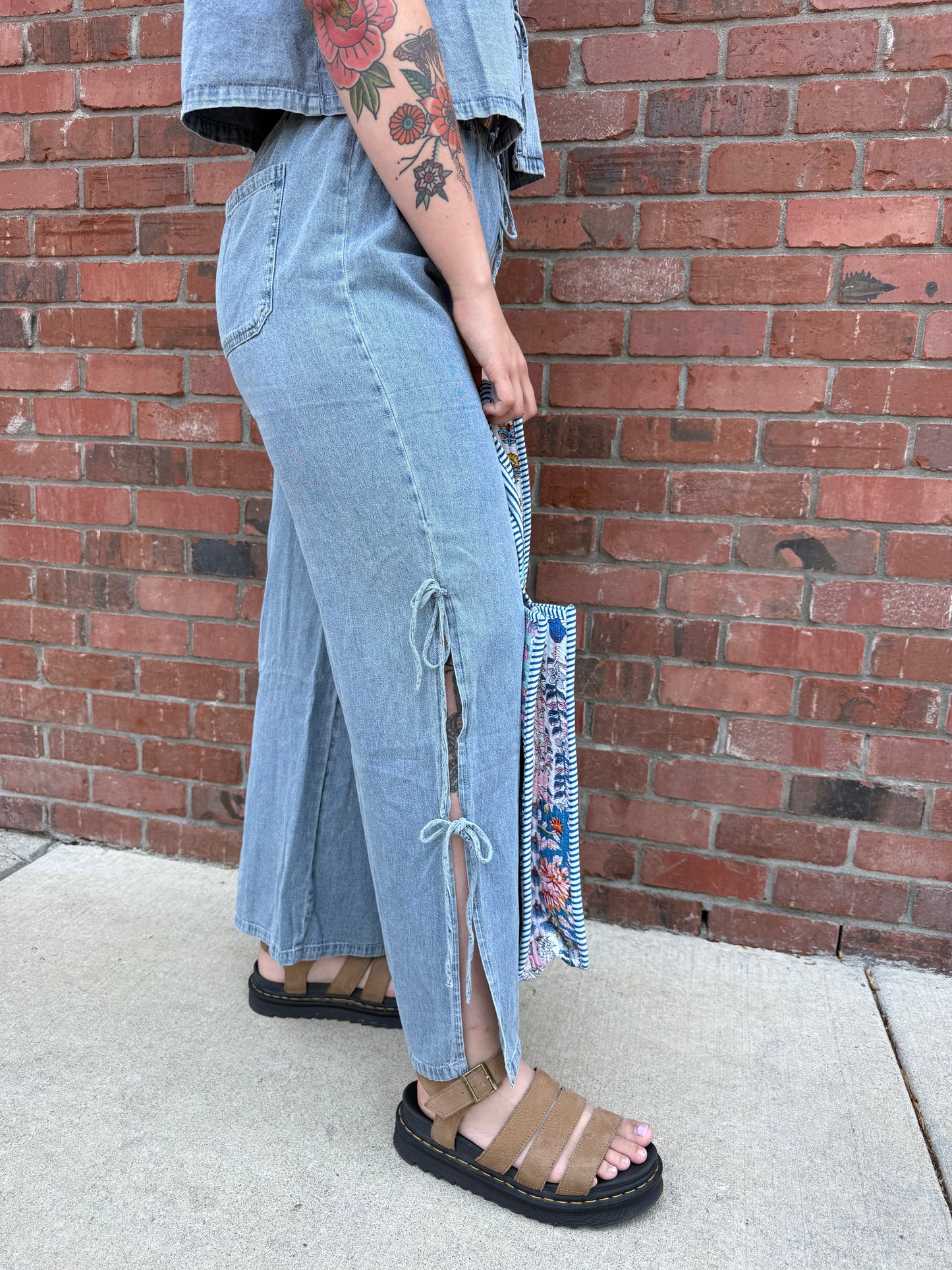 Denim Daze Tie Pants