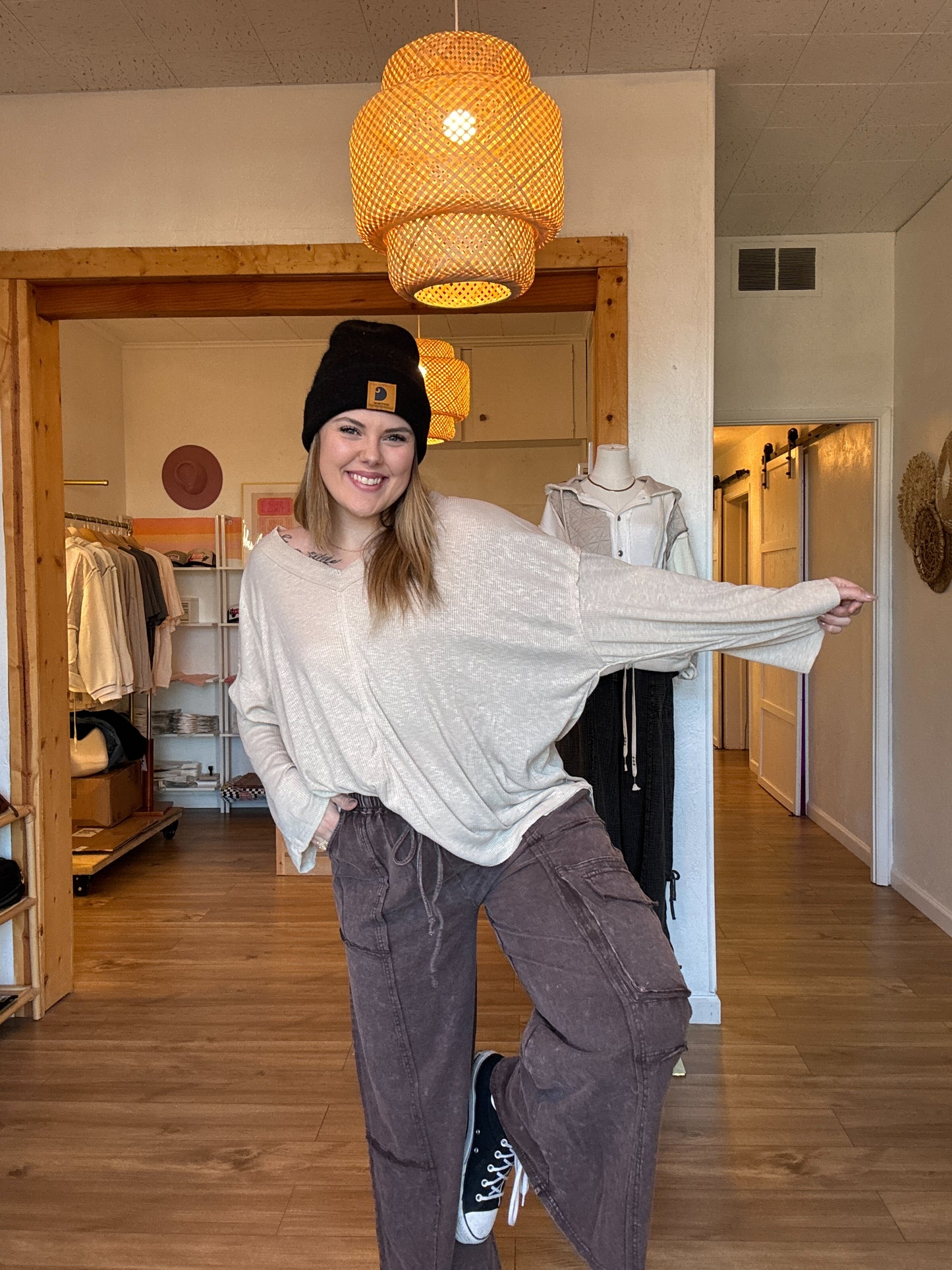 All the Feels V Neck Long Sleeve