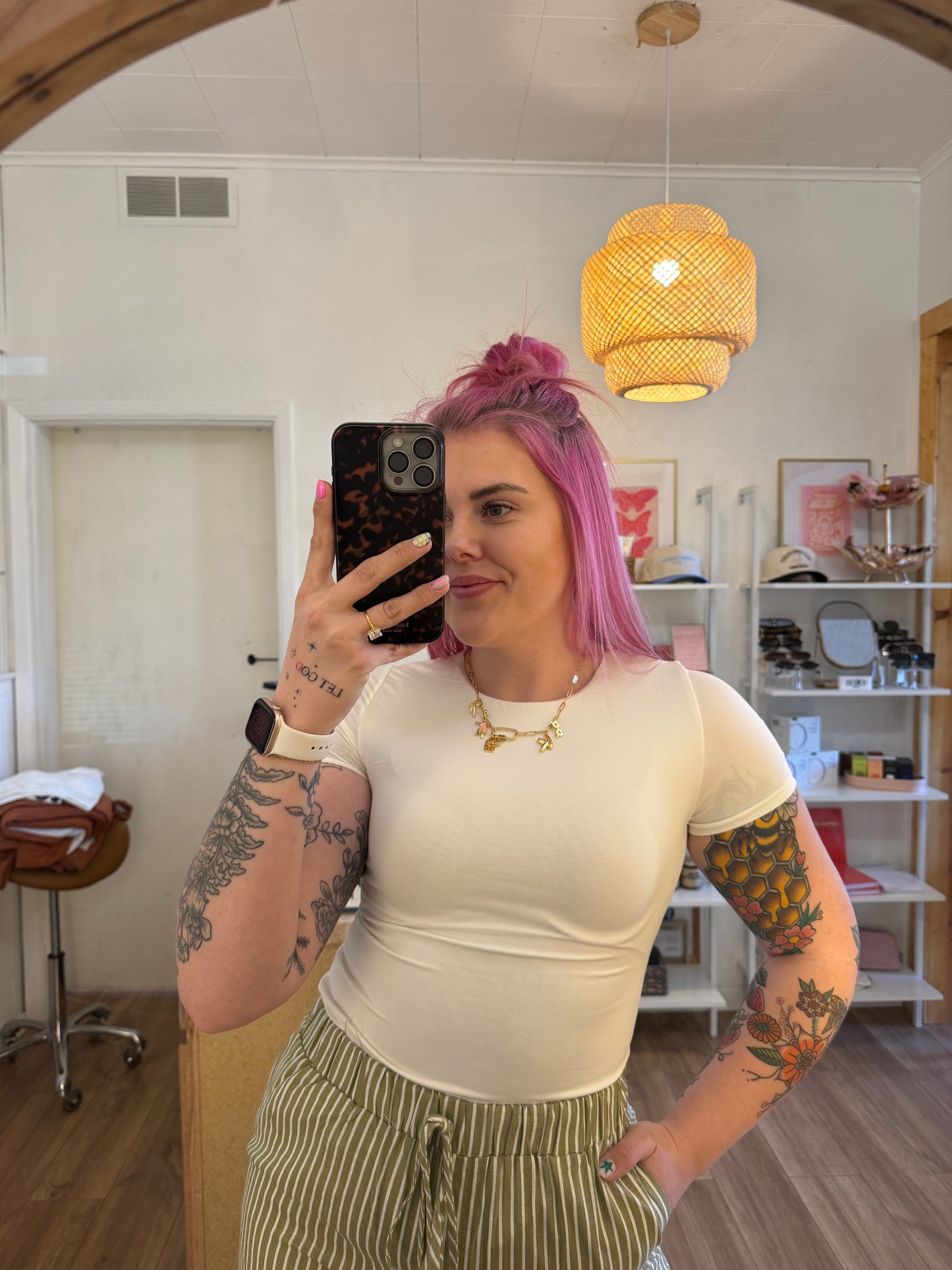 Round Neck Short Sleeve Bodysuit