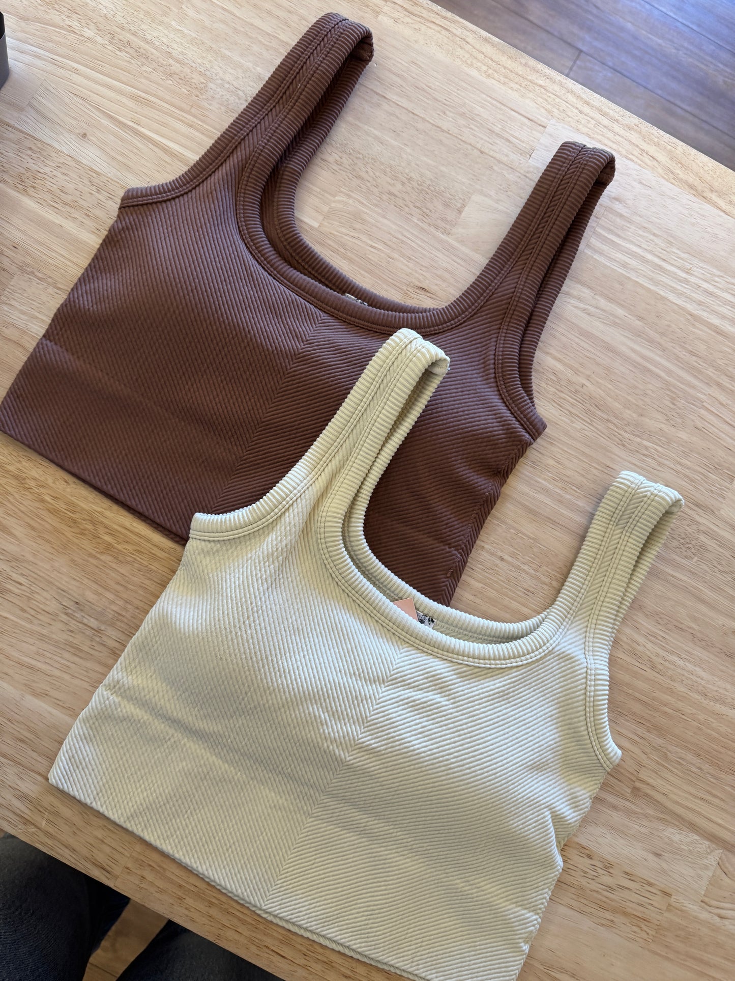 Ribbed Padded Bralettes (Multiple Colors)