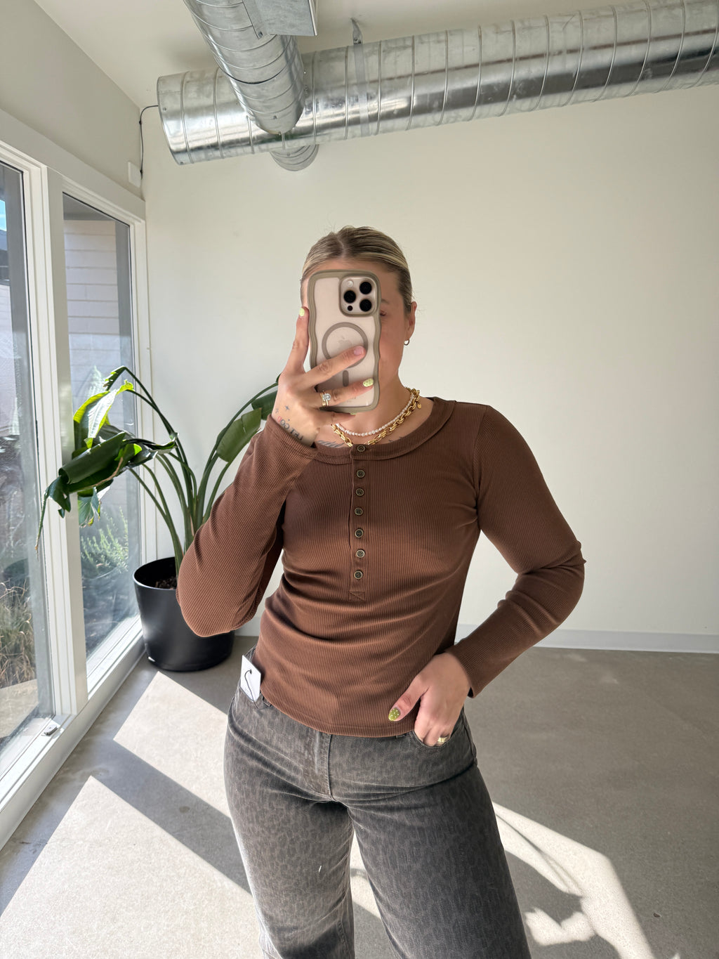 Hadley Henley Ribbed Long Sleeves (Multiple Colors)