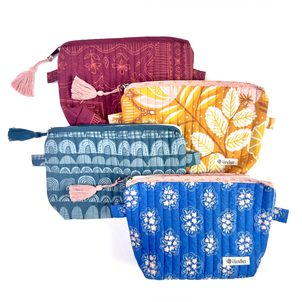 Indigo Blossom Pouch