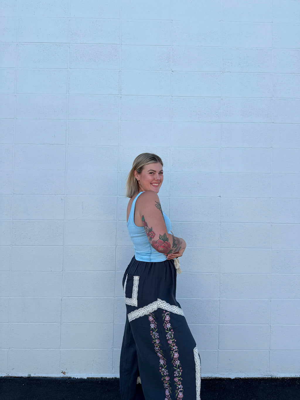 Moonlit Garden Gauze Joggers