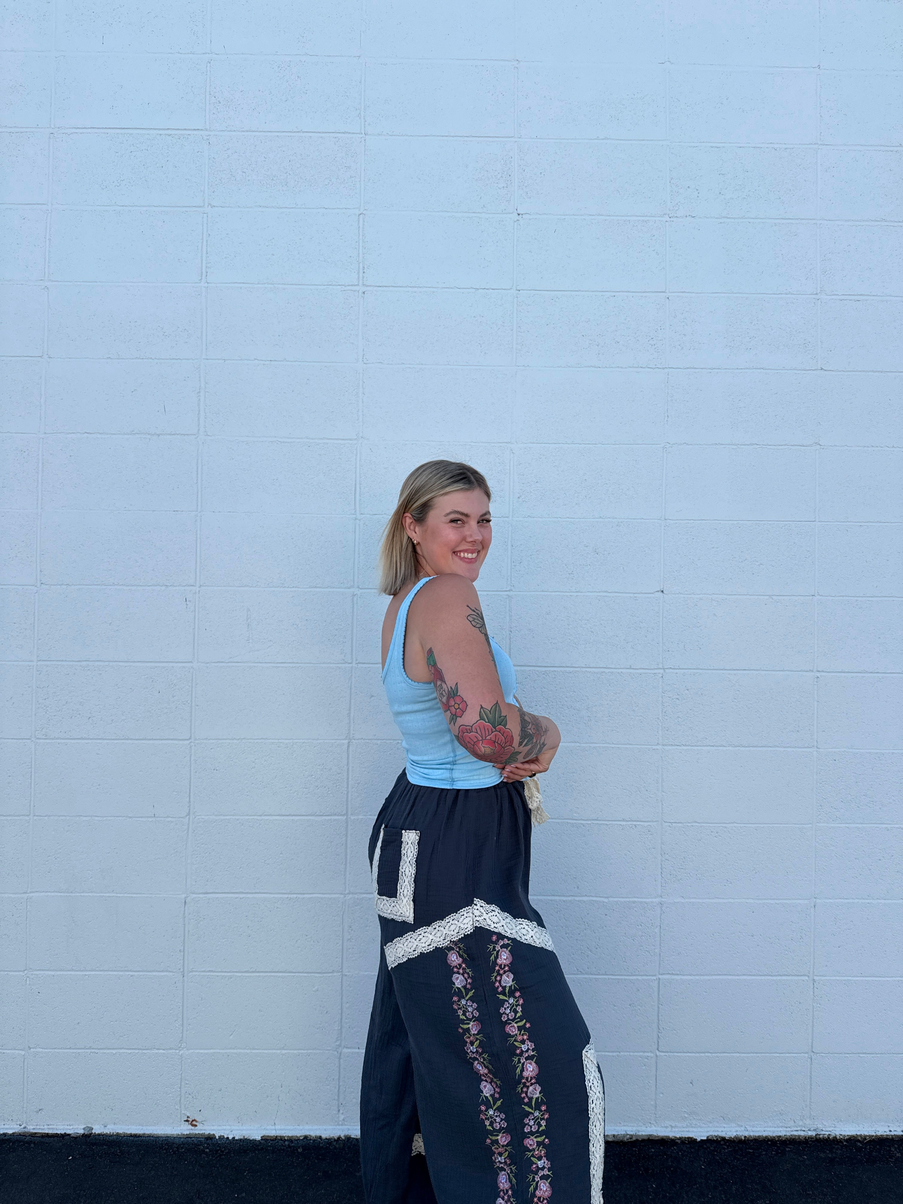 Moonlit Garden Gauze Joggers
