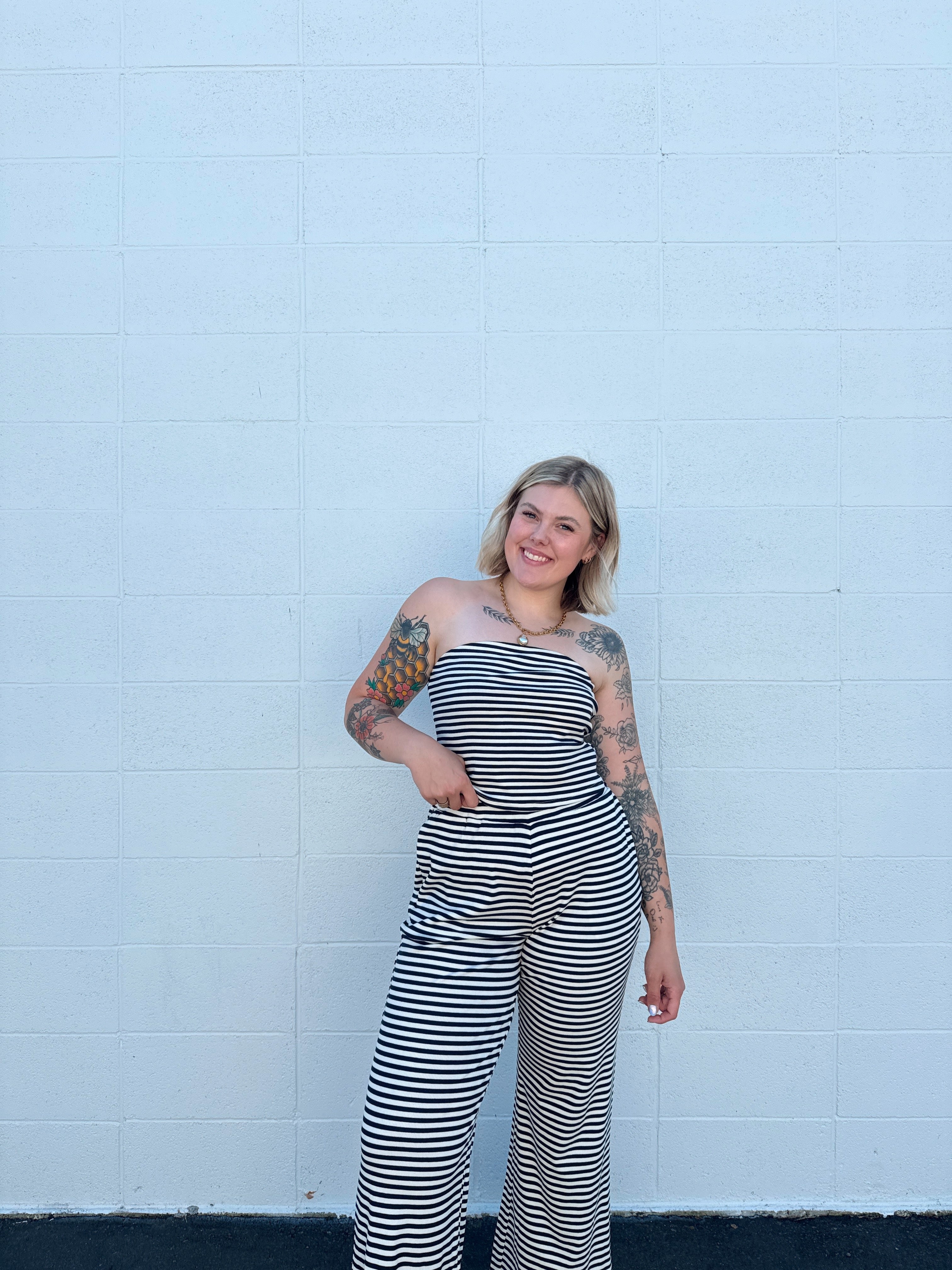 Coastline Striped Navy Set