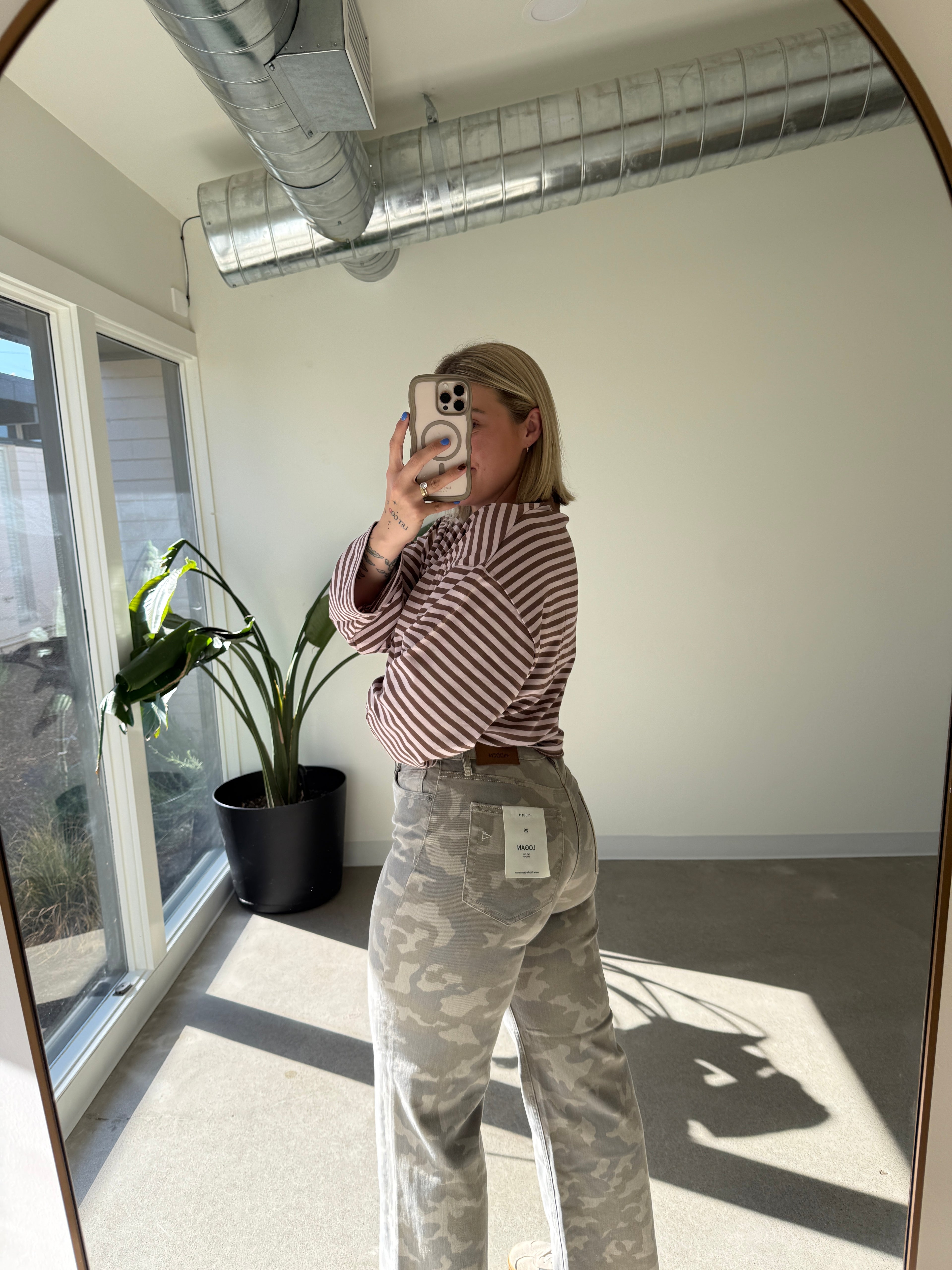 Muted Camo High Rise Jean