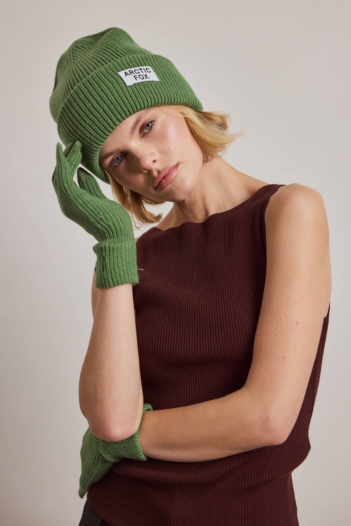 Recycled Bottle Beanie - Forest Fern