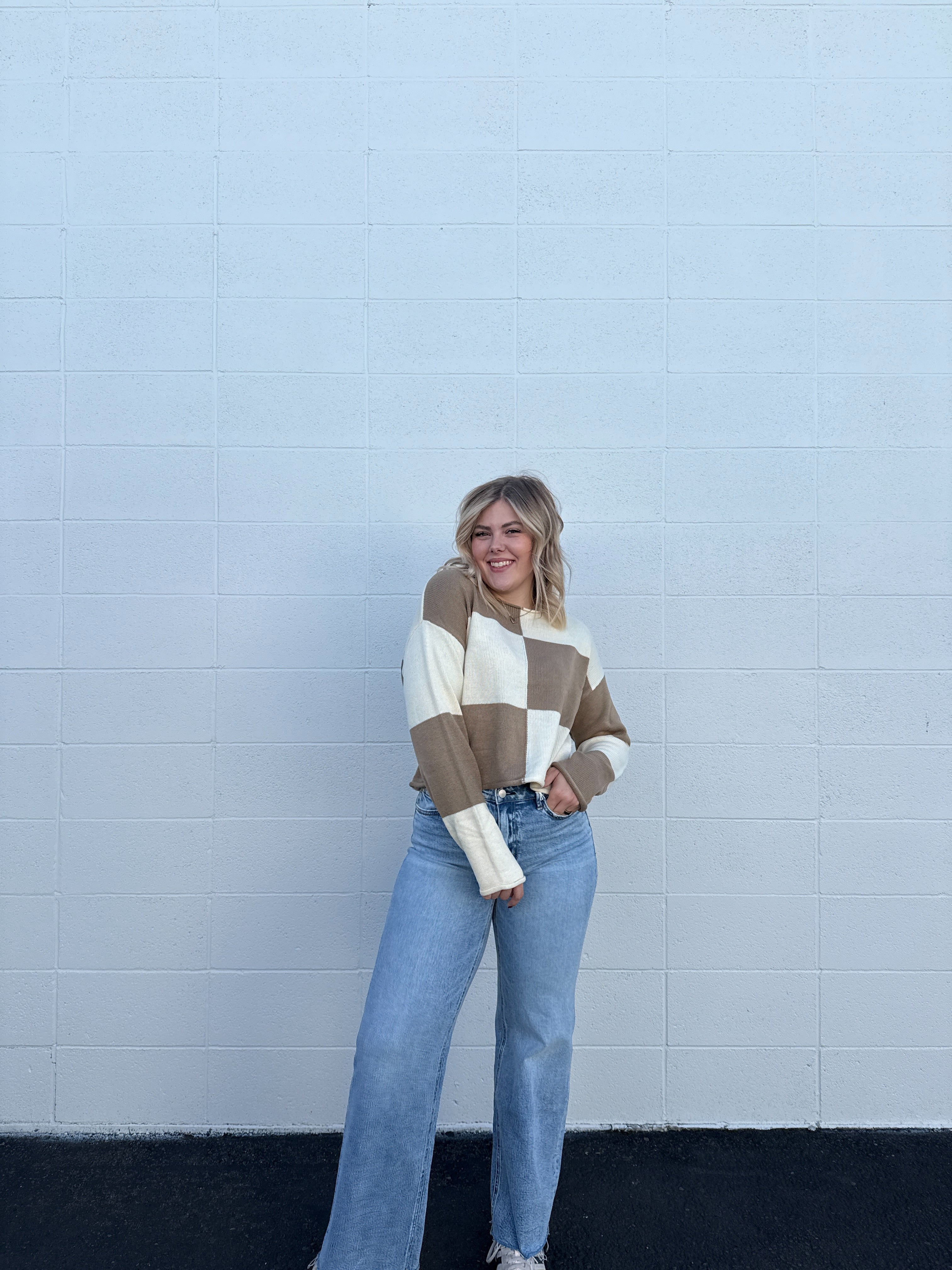 Checker Sweater (multiple colors)