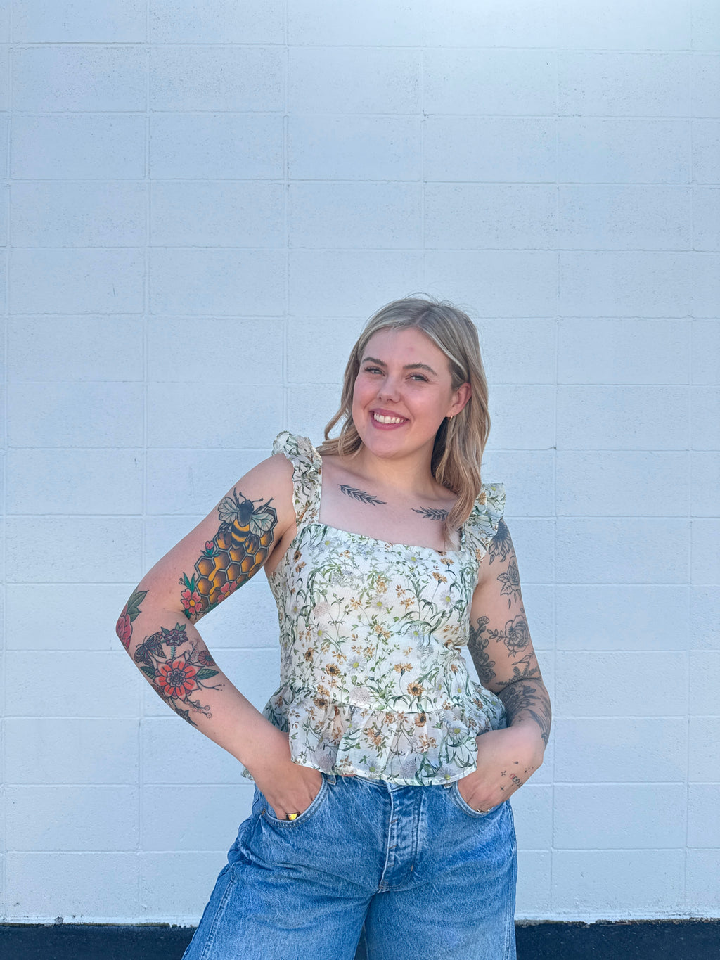 Garden Party Ruffle Top