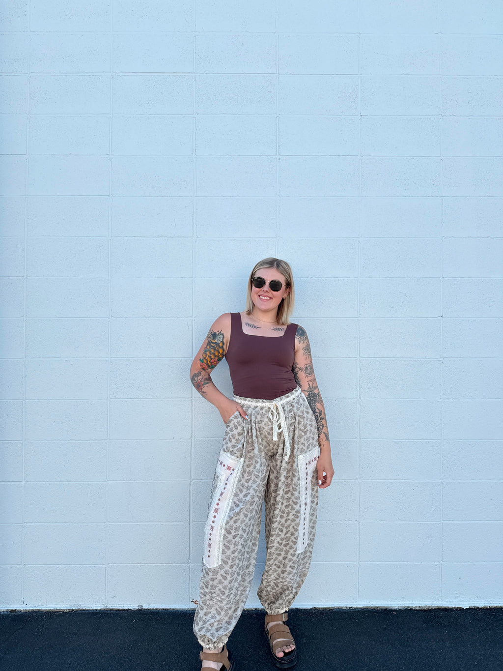 Paisley and Lace Joggers