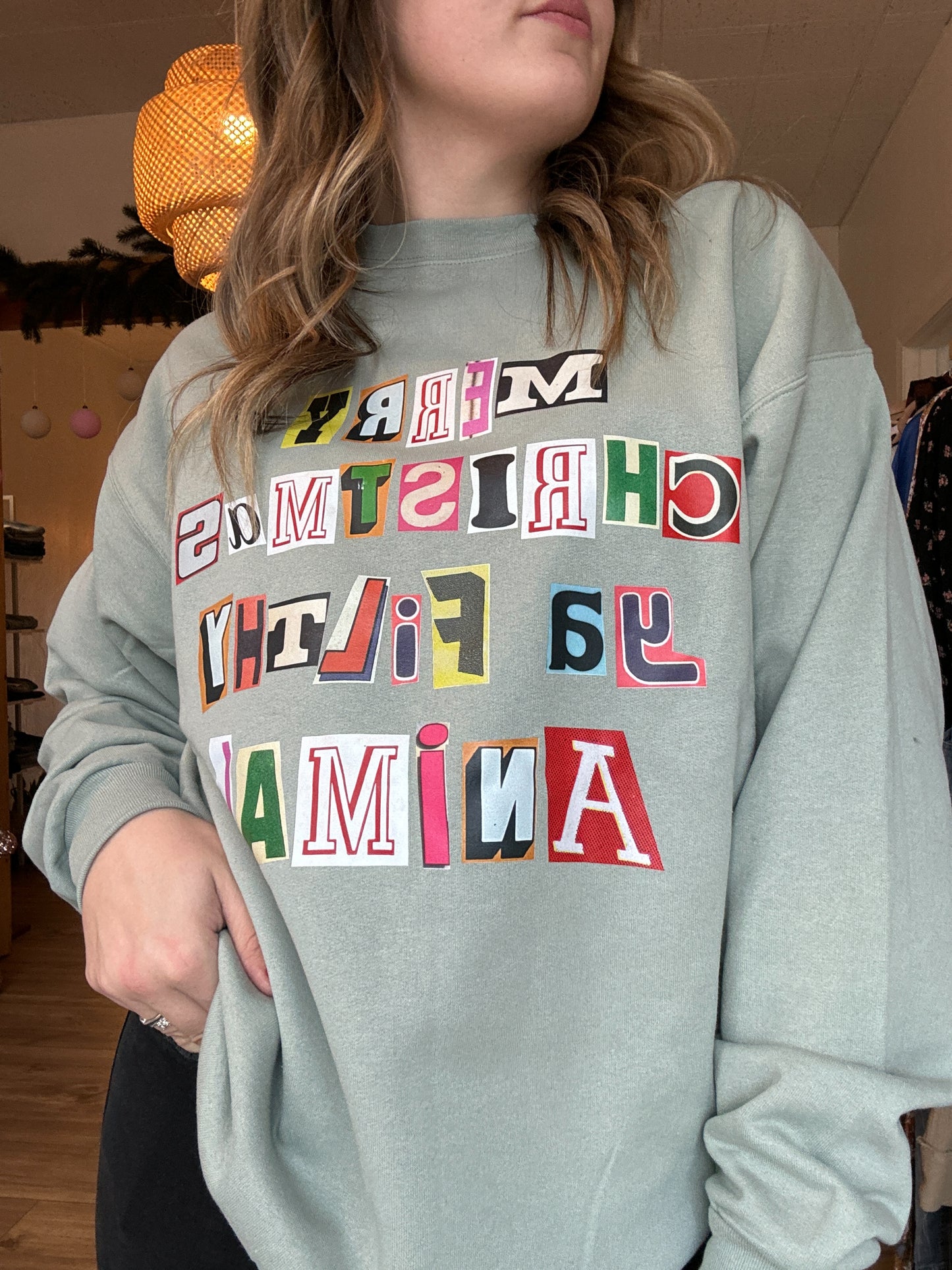 Merry Christmas Ya Filthy Animal Crewneck