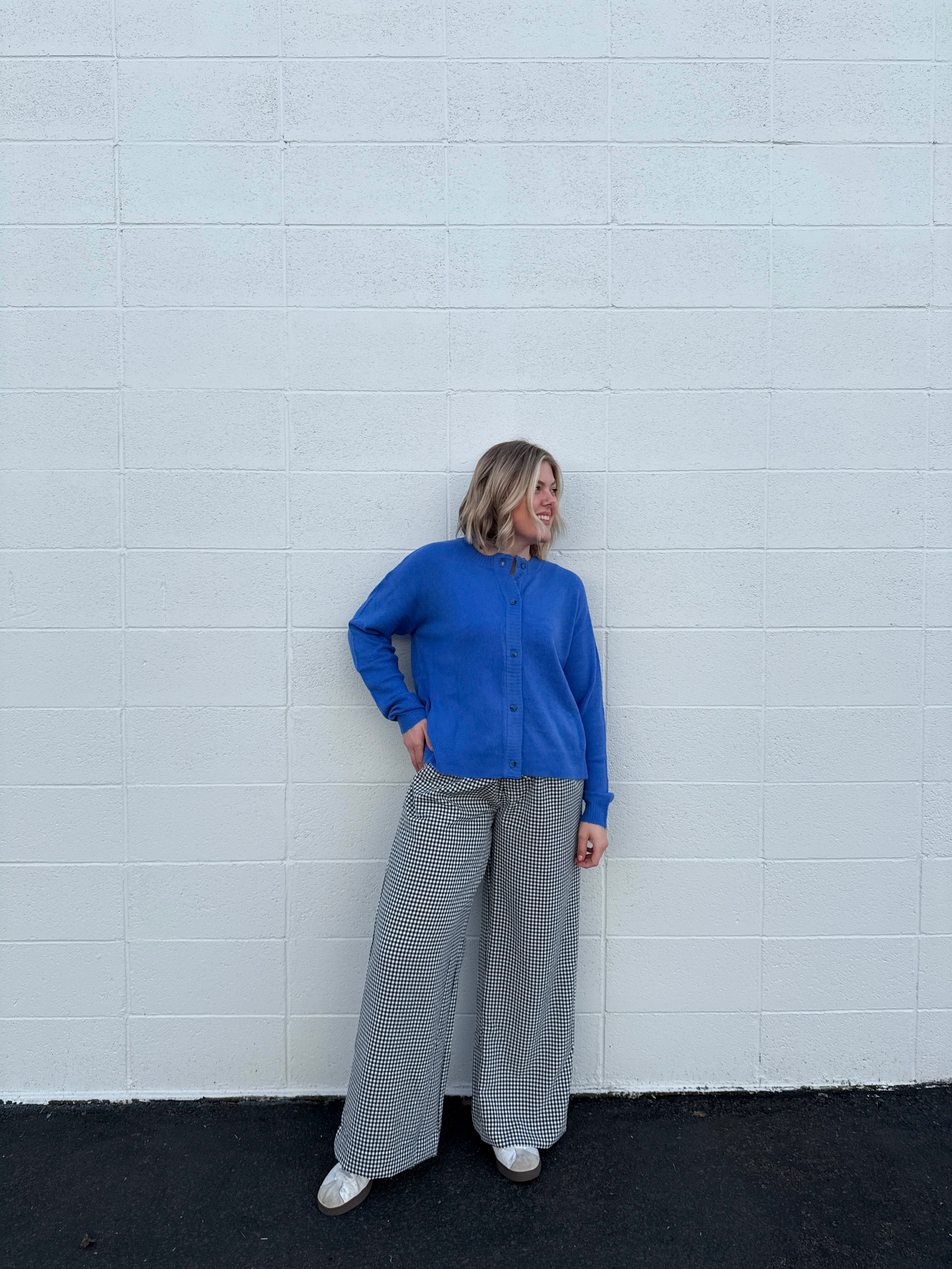 Gingham Wide Leg Pants (multiple colors)