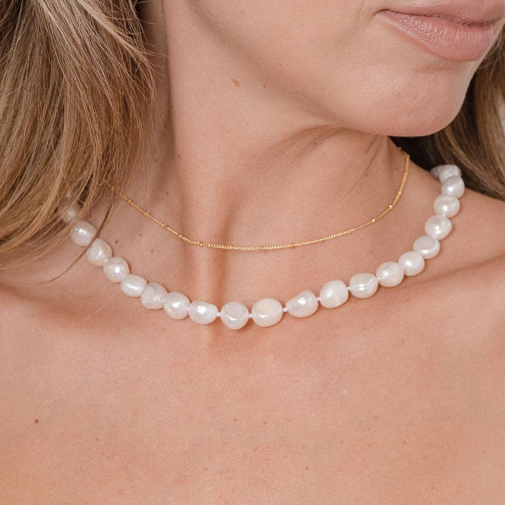 Waterproof Statement Fresh Water Pearl Necklace