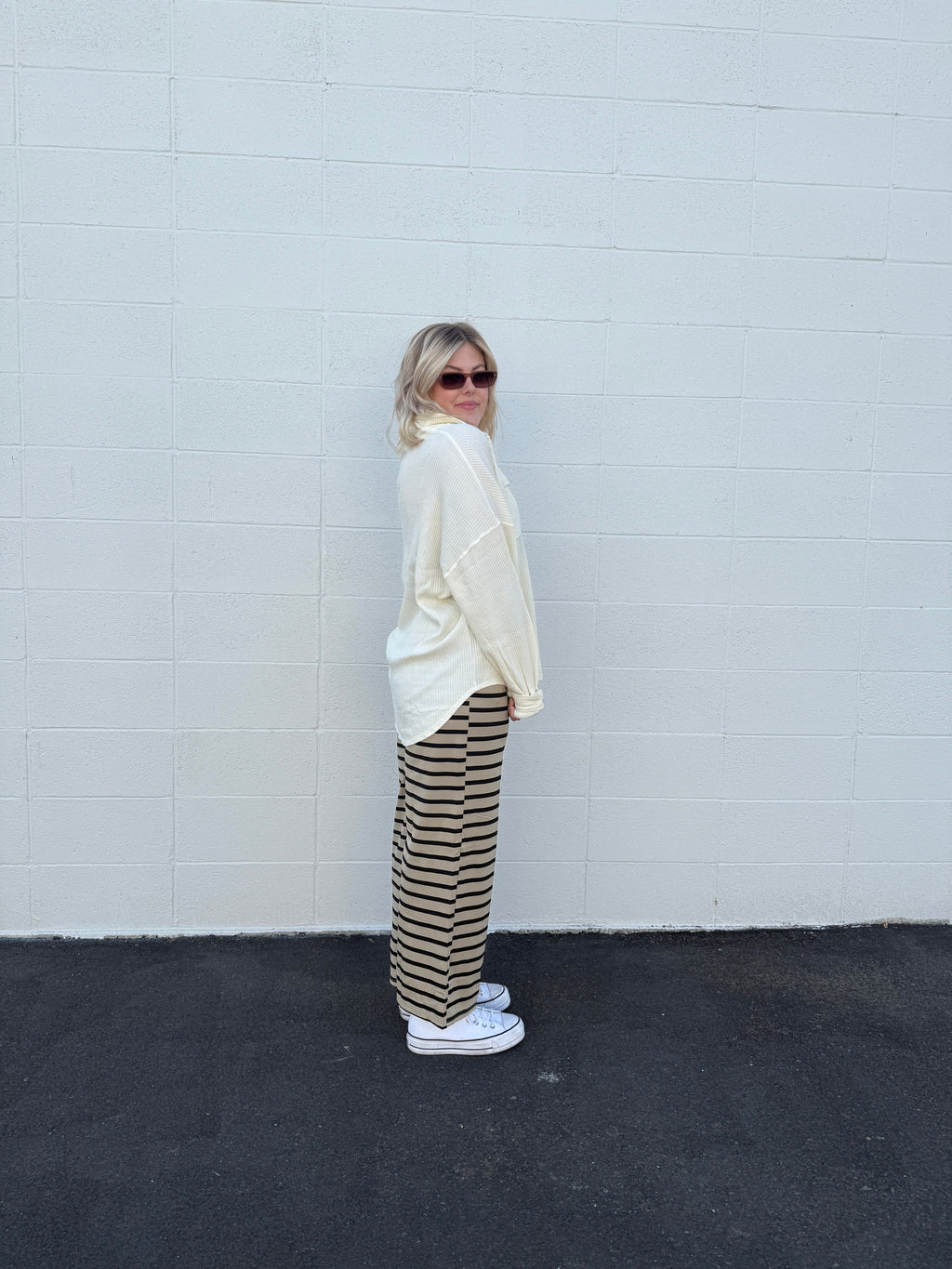 Button Down Long Sleeve Knit Top (multiple colors)