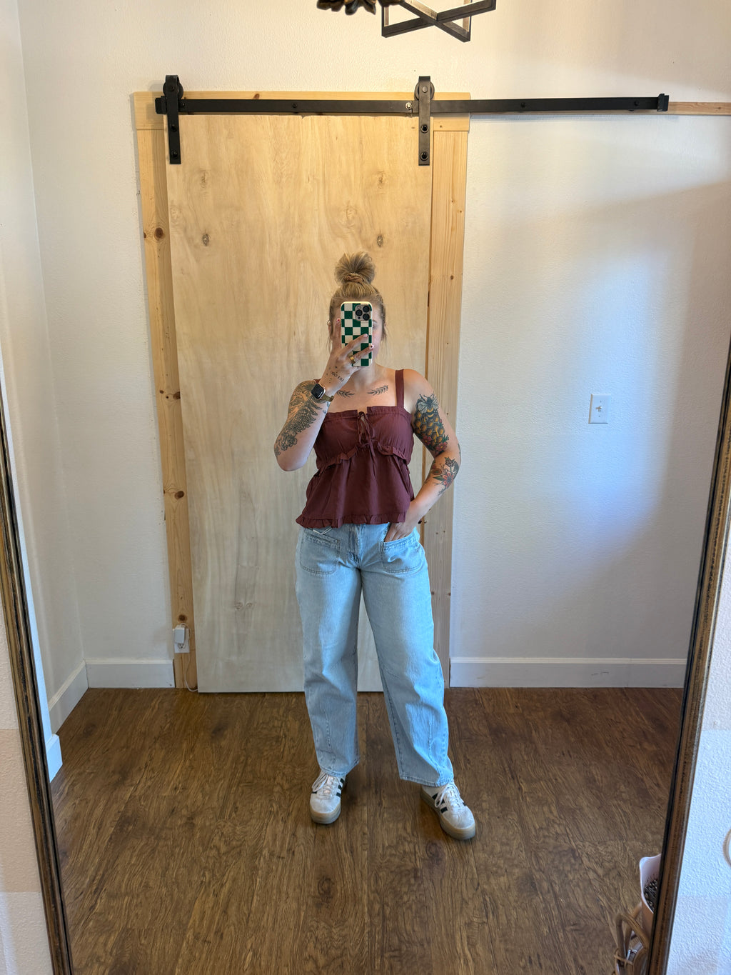 Kenzie Front Pocket Barrel Jeans