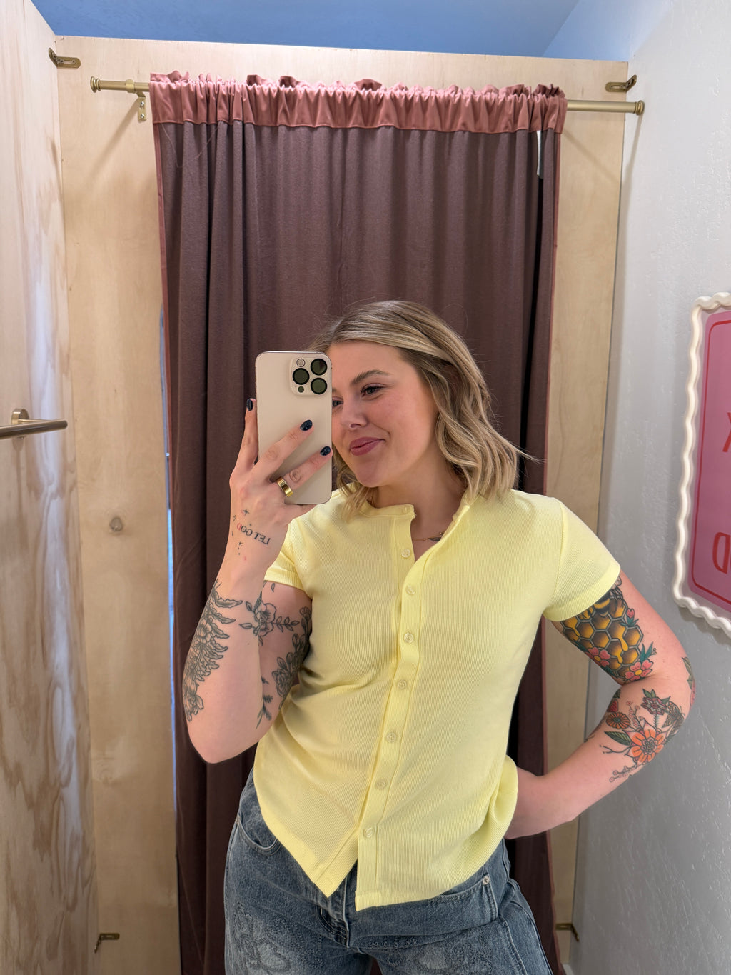Ribbed Button Down Tees (multiple colors)