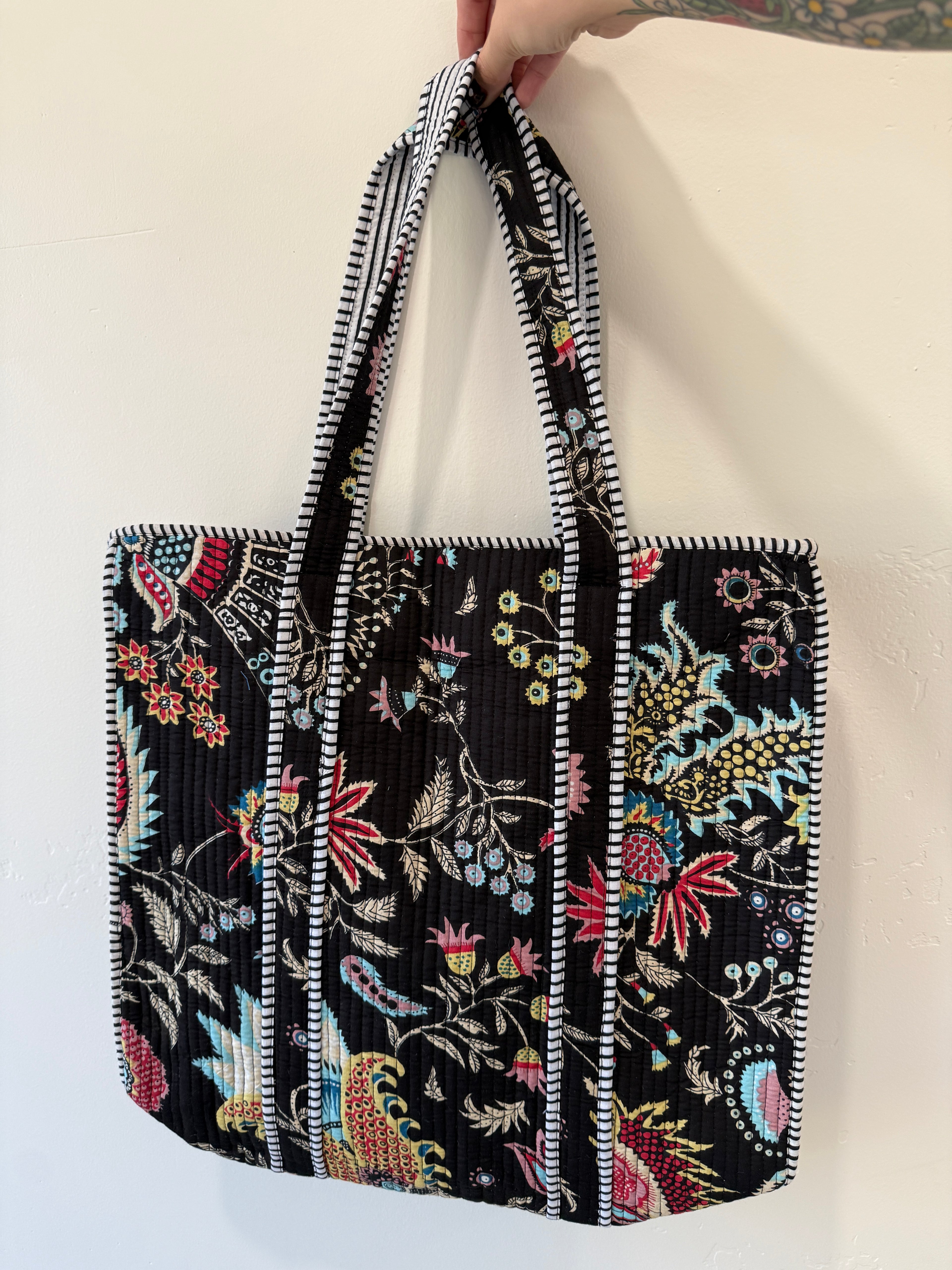 Quilted Tote Bags (Multiple Colors)