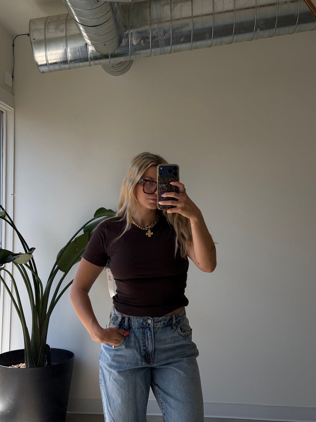 Essential Short-Sleeved Micro-Ribbed Athleisure Top