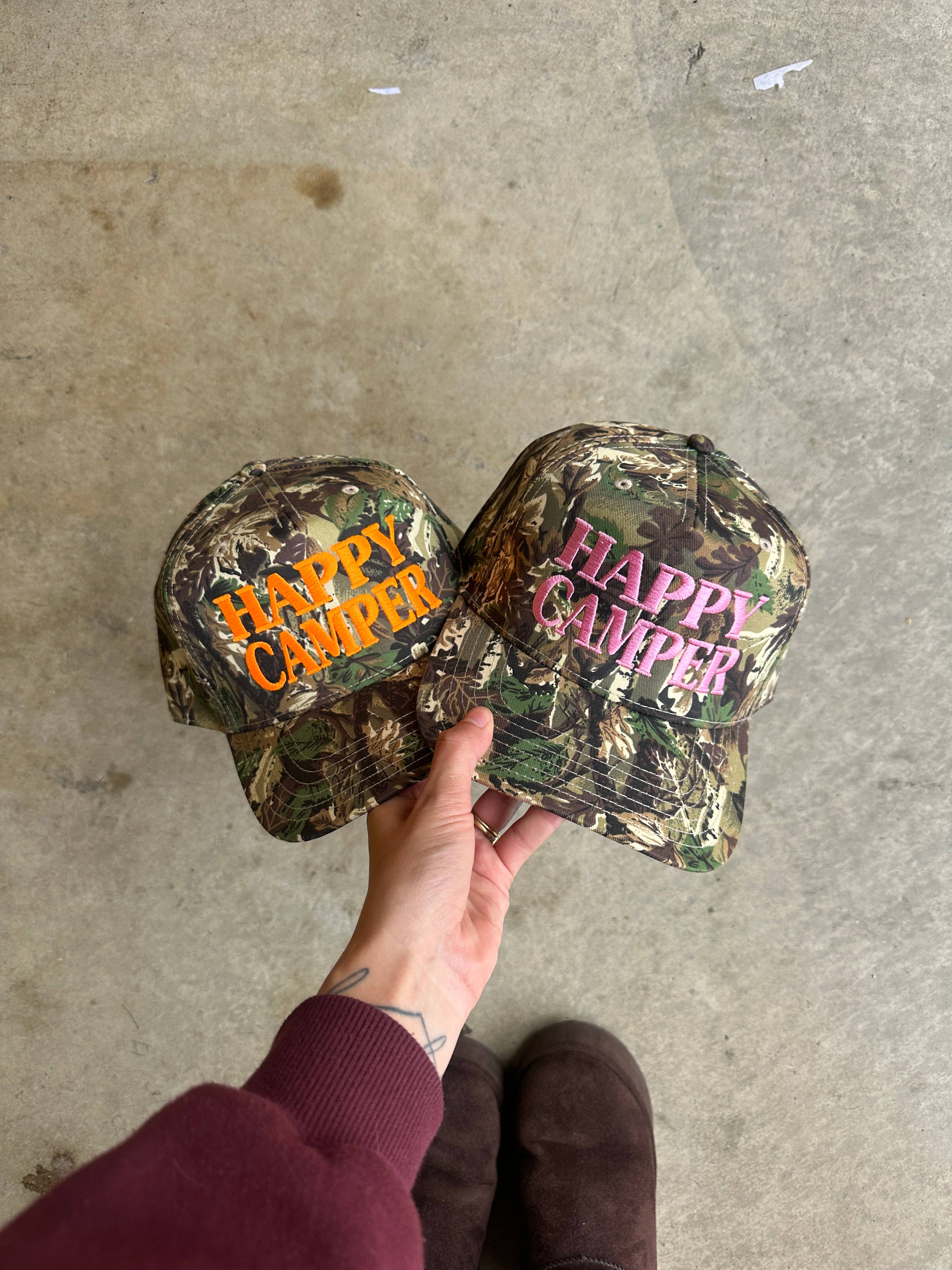 Happy Camper Camo Hat