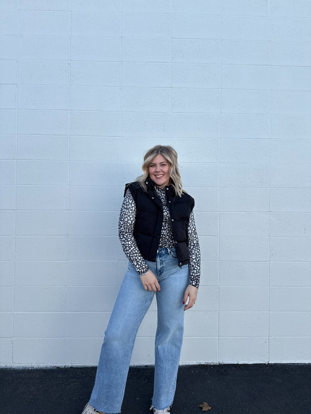 Animal Print Lettuce Edge Mesh Top (multiple colors)