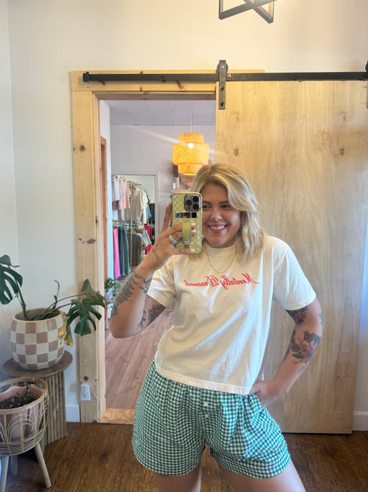 Mentally Drained Boxy Graphic Tee