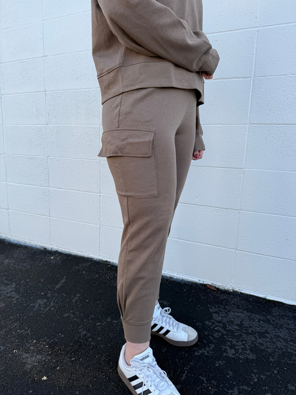 Lounge Around Crewneck Cargo Set (Multiple Colors)