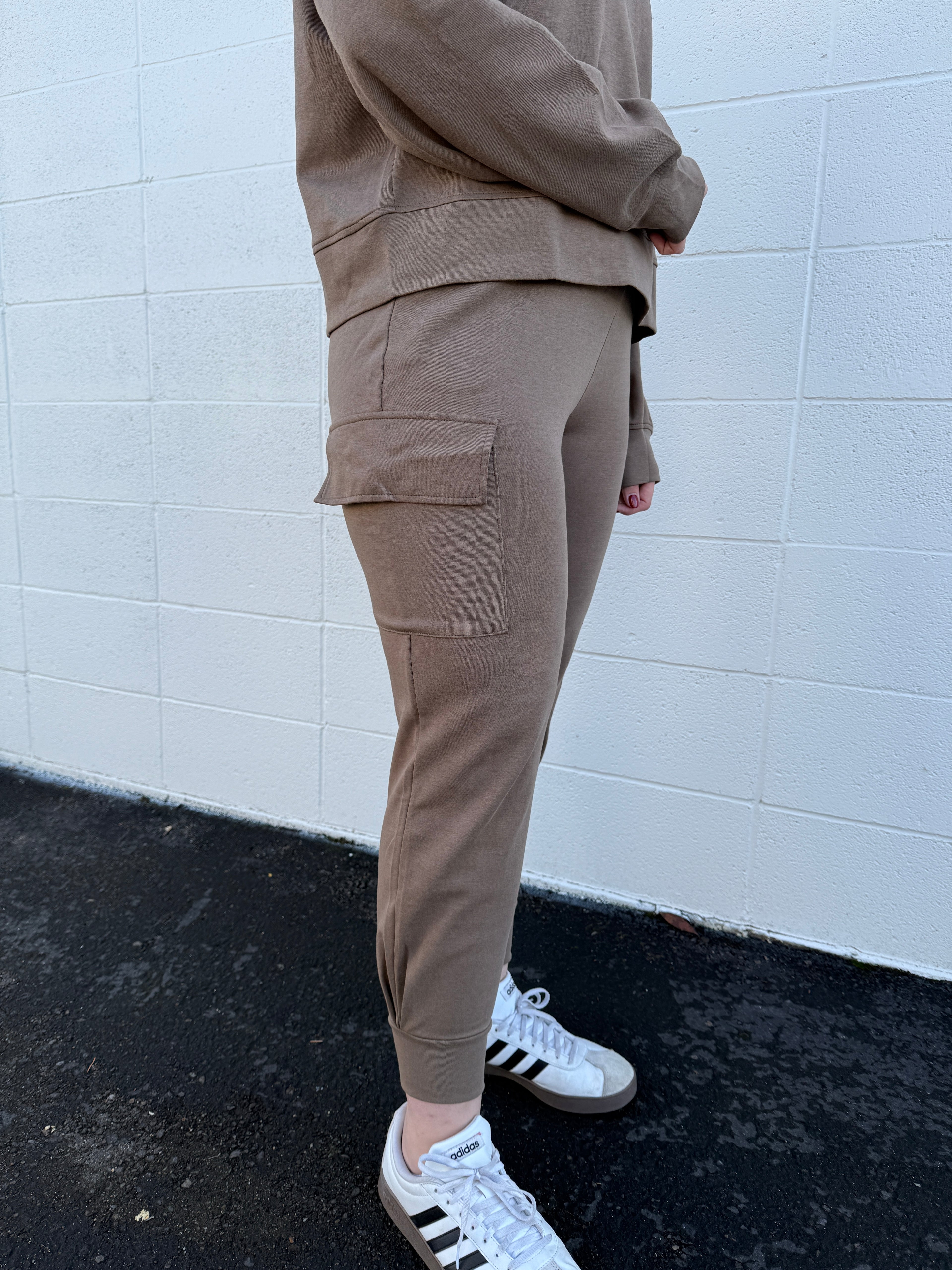 Lounge Around Crewneck Cargo Set (Multiple Colors)