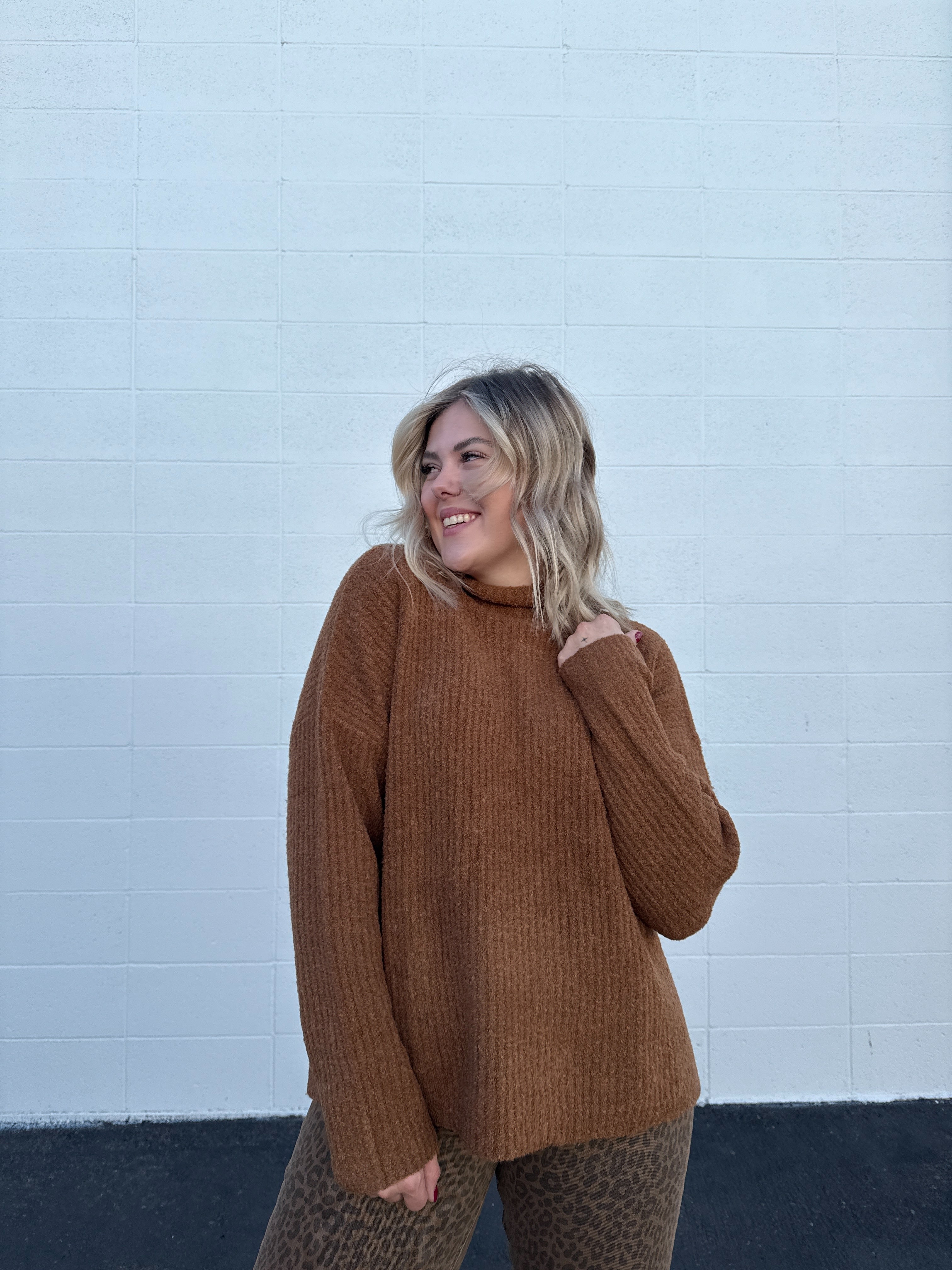 Autumn Haze Mock Neck Sweater