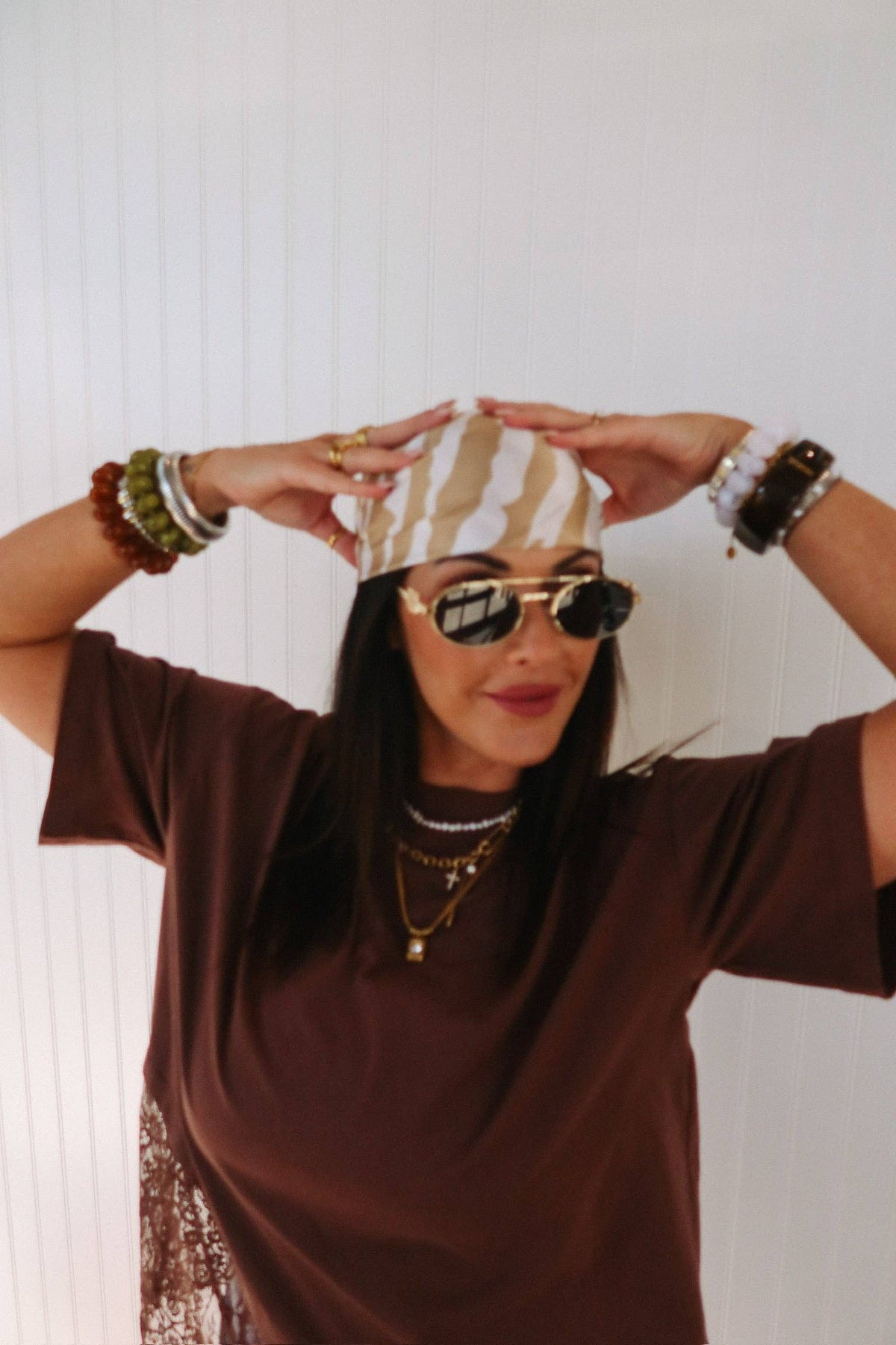Wild One Zebra Scarf - Tan