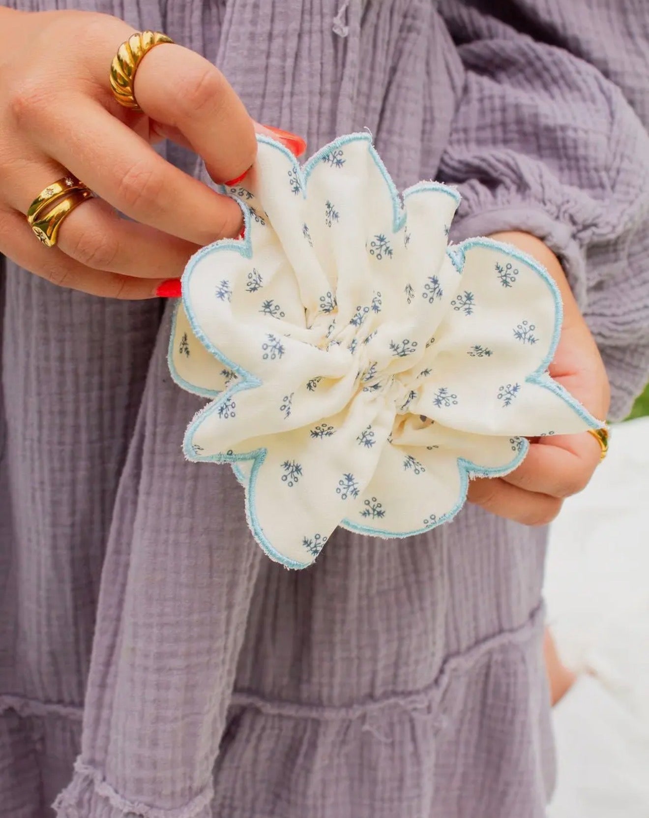Scallop Double Ruffle Scrunchie