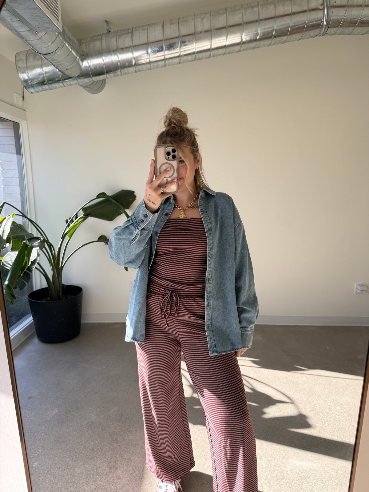 Travel Day Striped Set