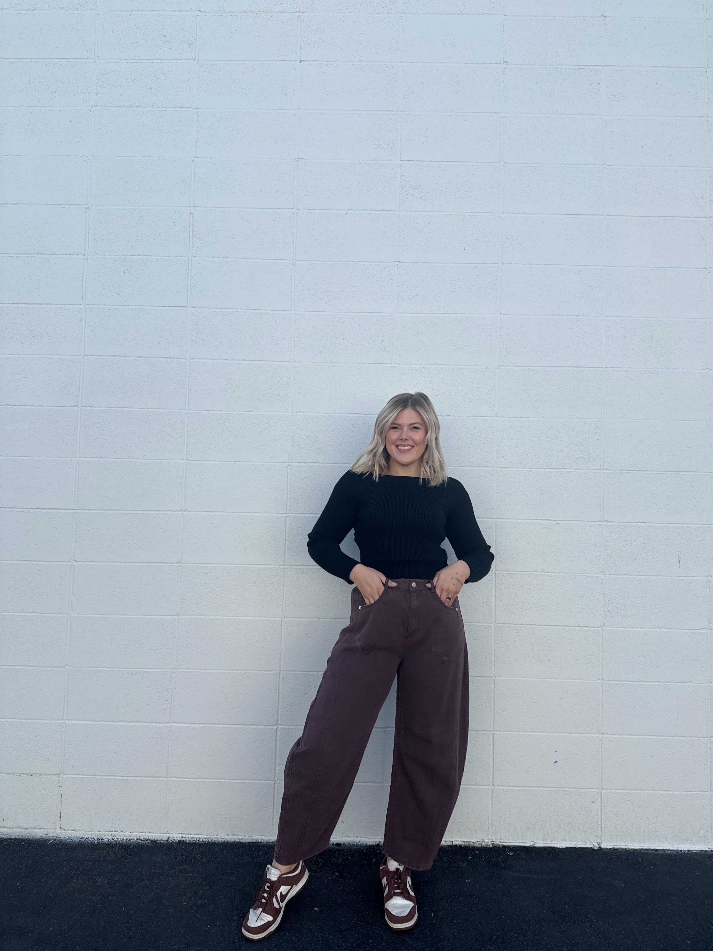 Wine Barrel Denim Pants