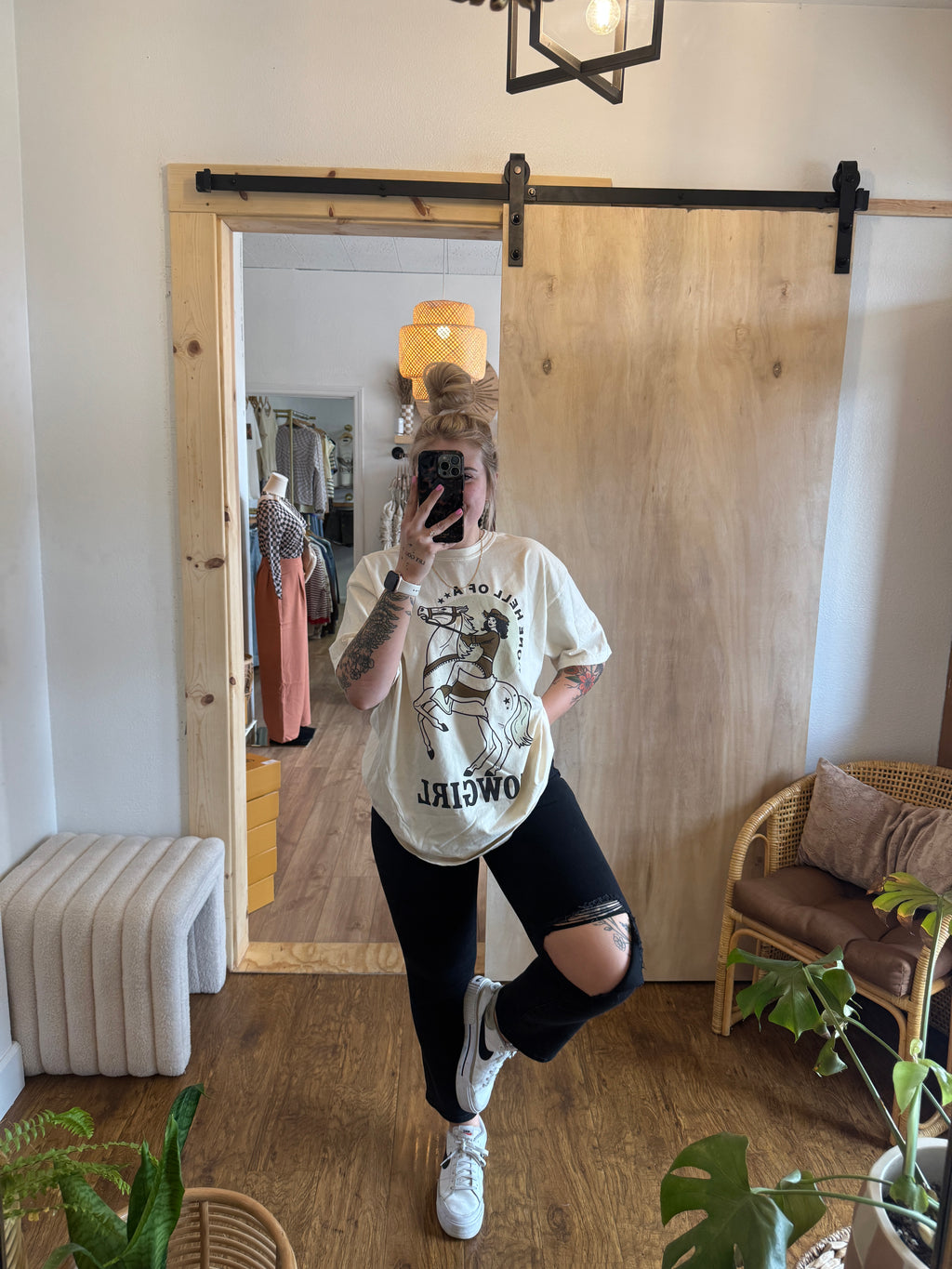 Black High Rise Straight Ankle Distressed Jeans