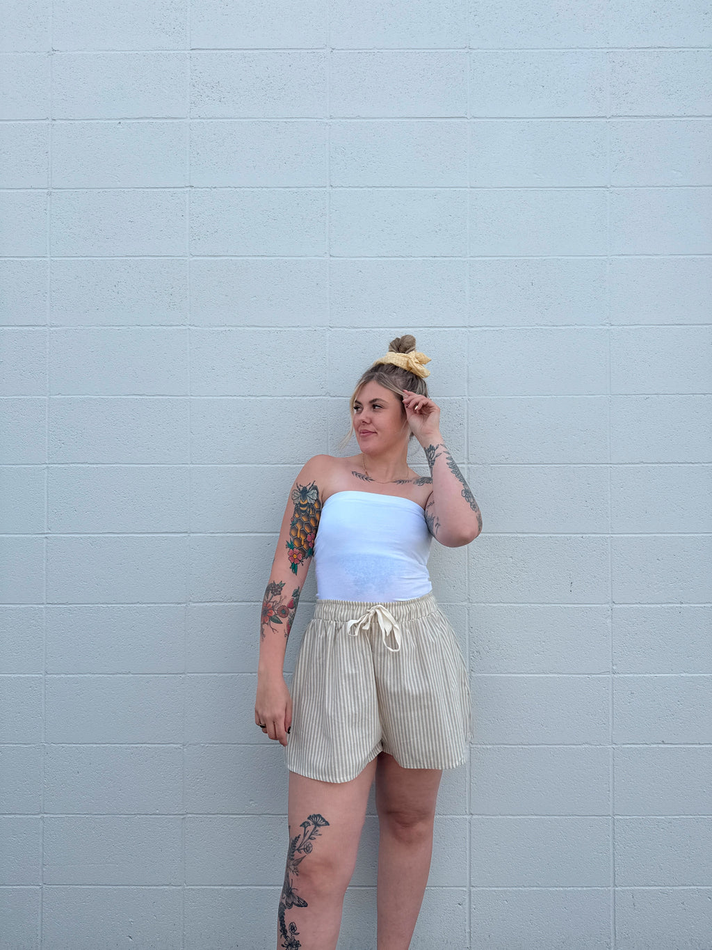 Sadie Striped Linen Shorts (multiple colors)