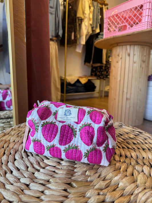Strawberry Fields Quilted Medium Bag