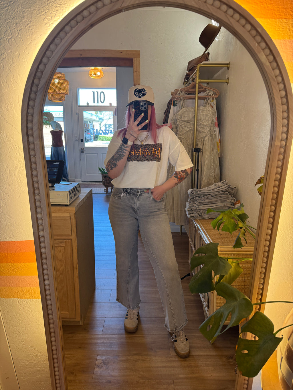 High Rise Wide Leg Faded Grey Denim