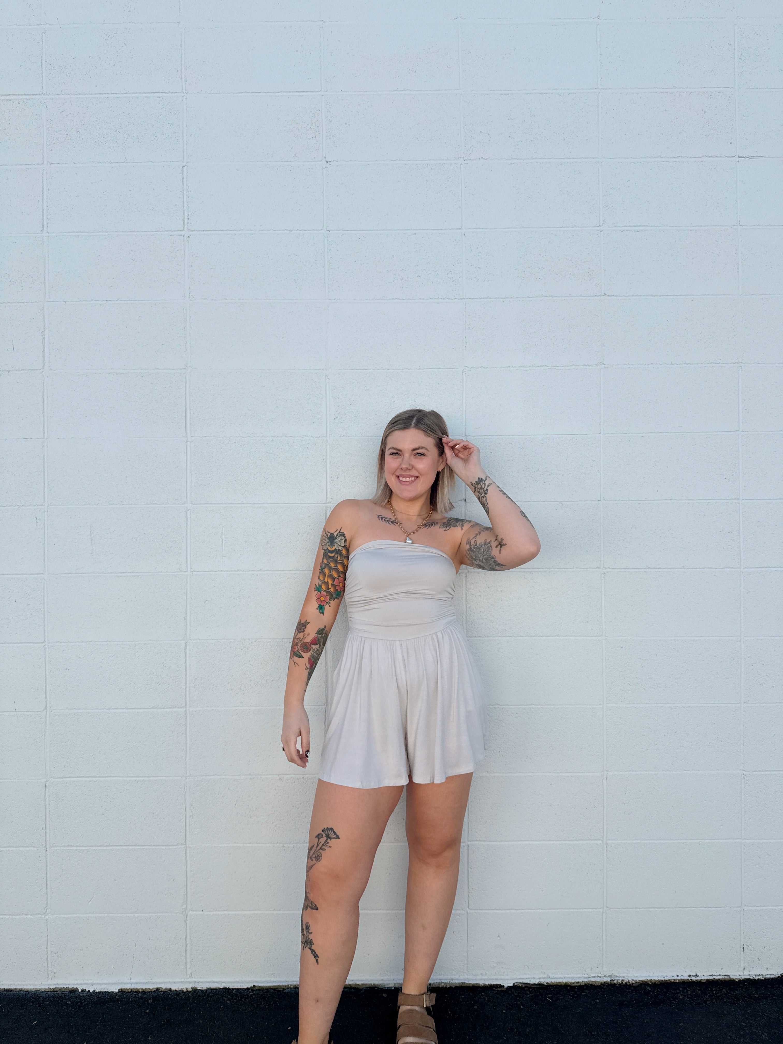Maisey Ruched Rompers (Multiple Colors)