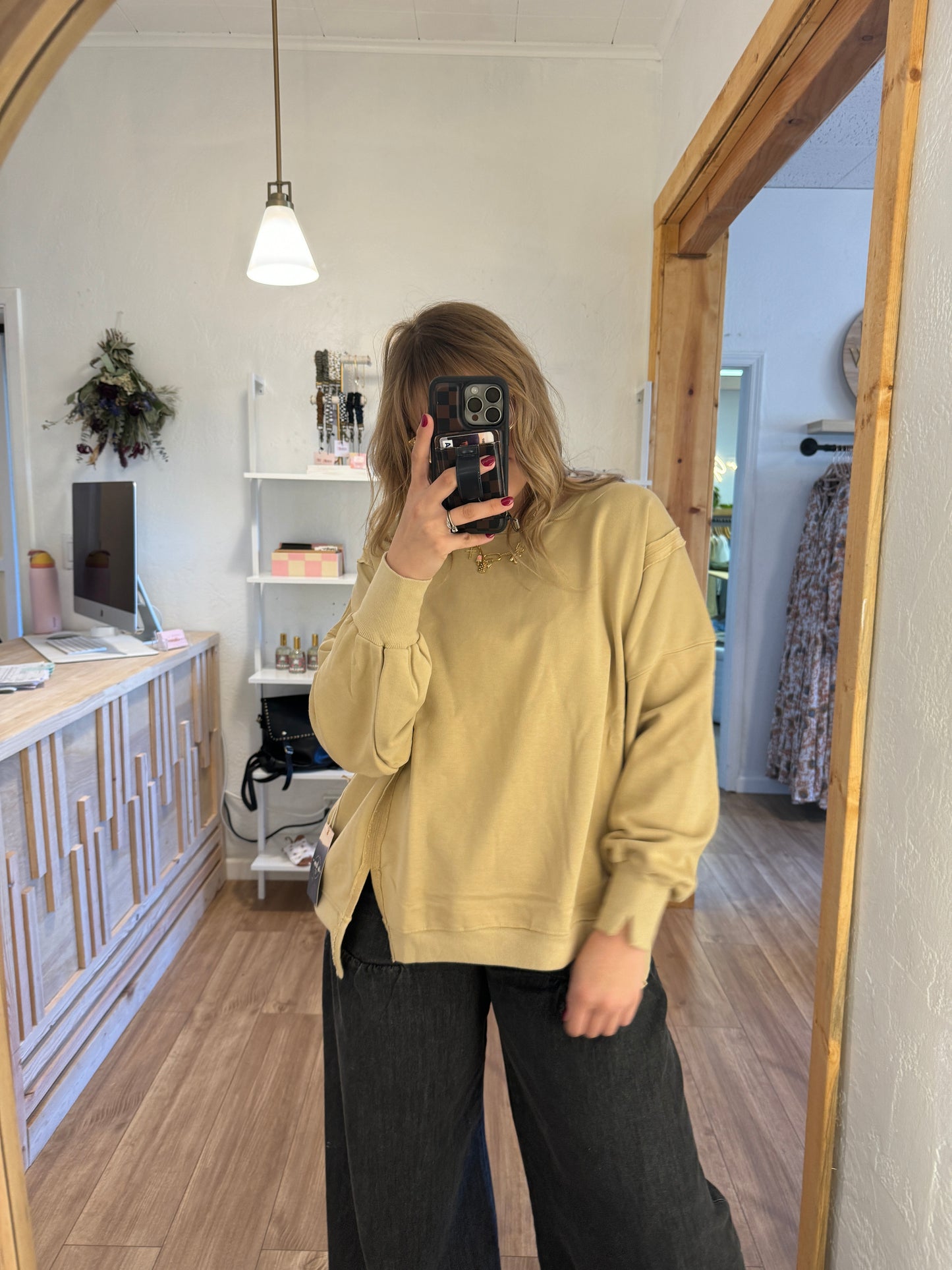 Very Demure Raw Hem Crewnecks (Multiple Colors)