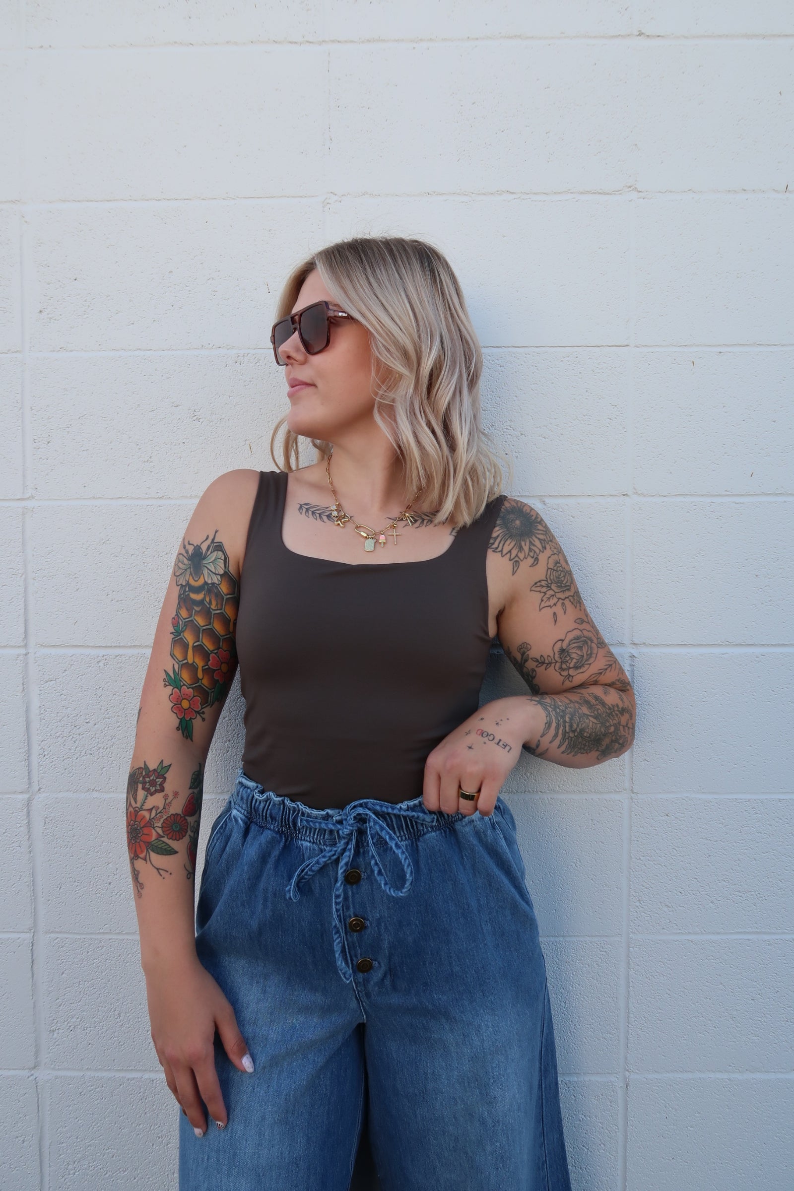 Square Neck Active Tank (multiple colors)