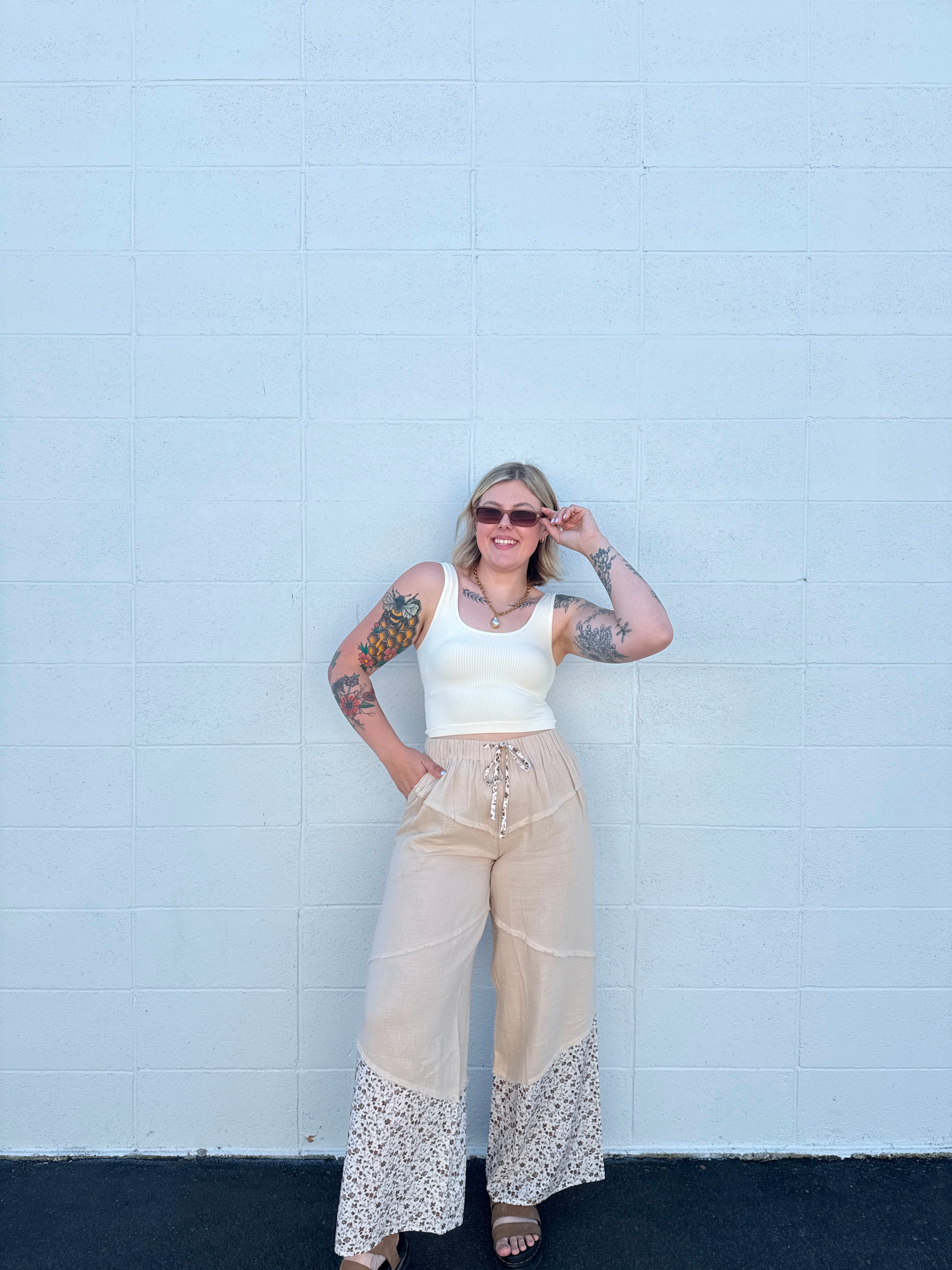 Sunkissed Petal Wide Leg Pants