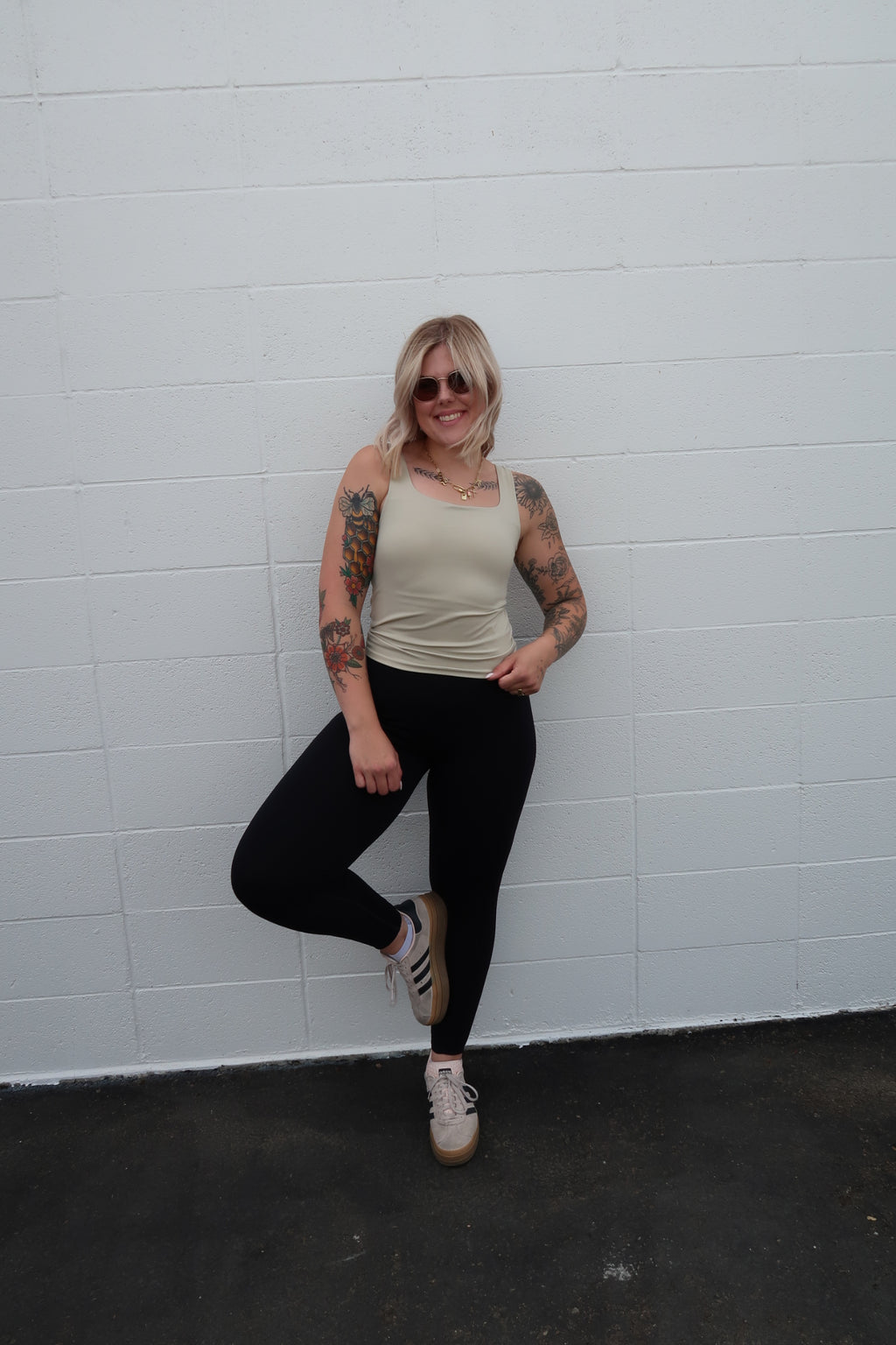 Square Neck Active Tank (multiple colors)